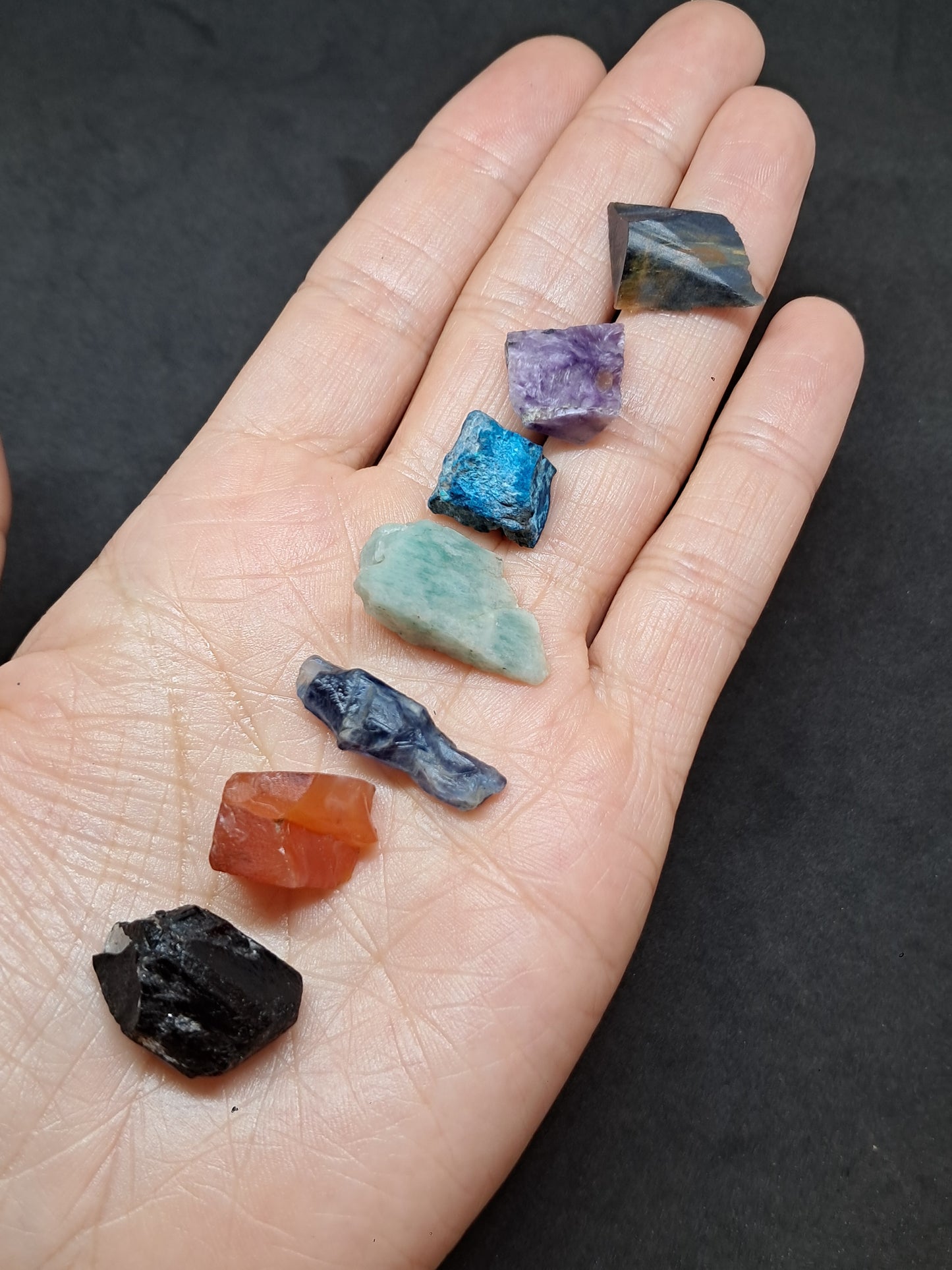 Set of 7 Small Rough Stones | Raw Crystals #RCS23