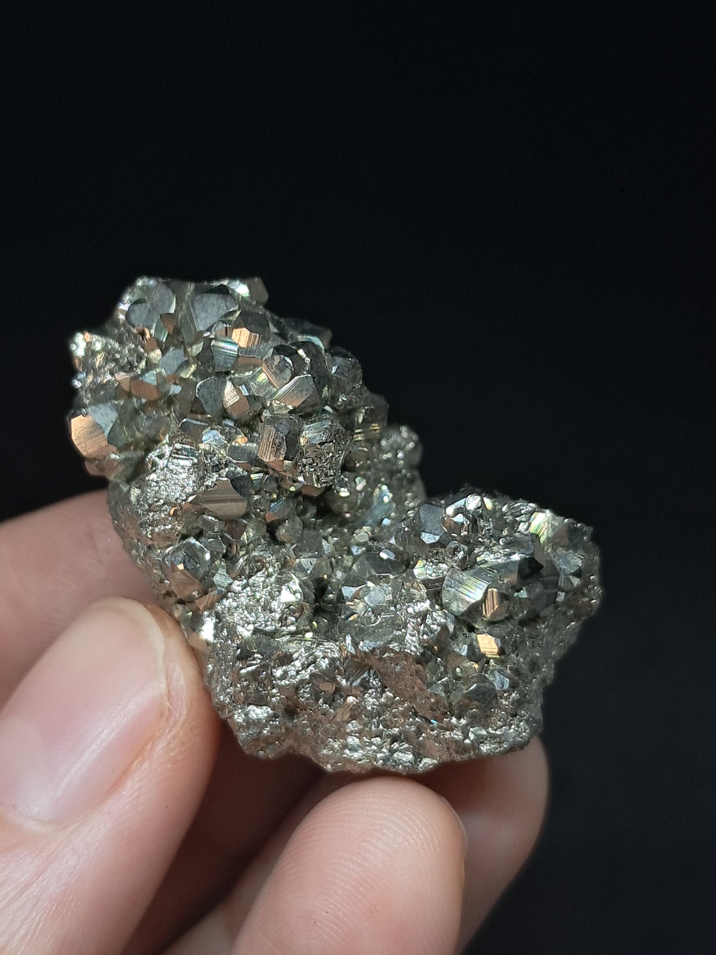 Pirita en bruto (Perú) Drusa natural | Muestra mineral | Rocas y Cristales #PR32