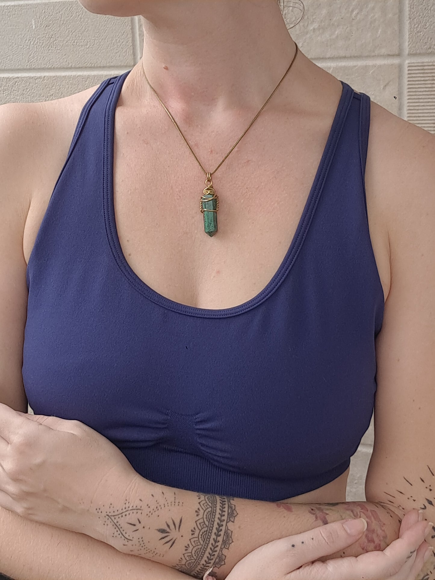 Chrysocolla Pendant | Handcrafted Jewelry #JL53