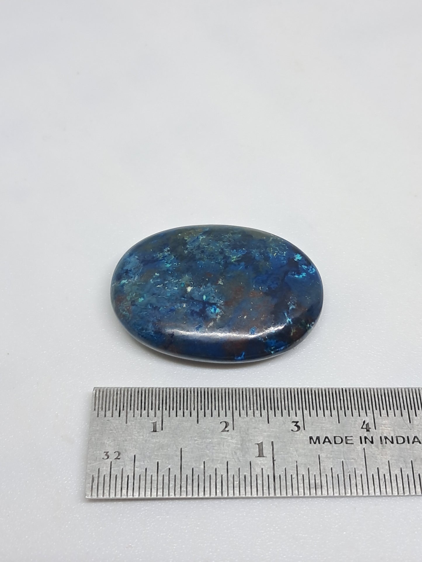 Chrysocolla w/ Azurite and Shattuckite Palmstone | Polished Natural Stone CM11