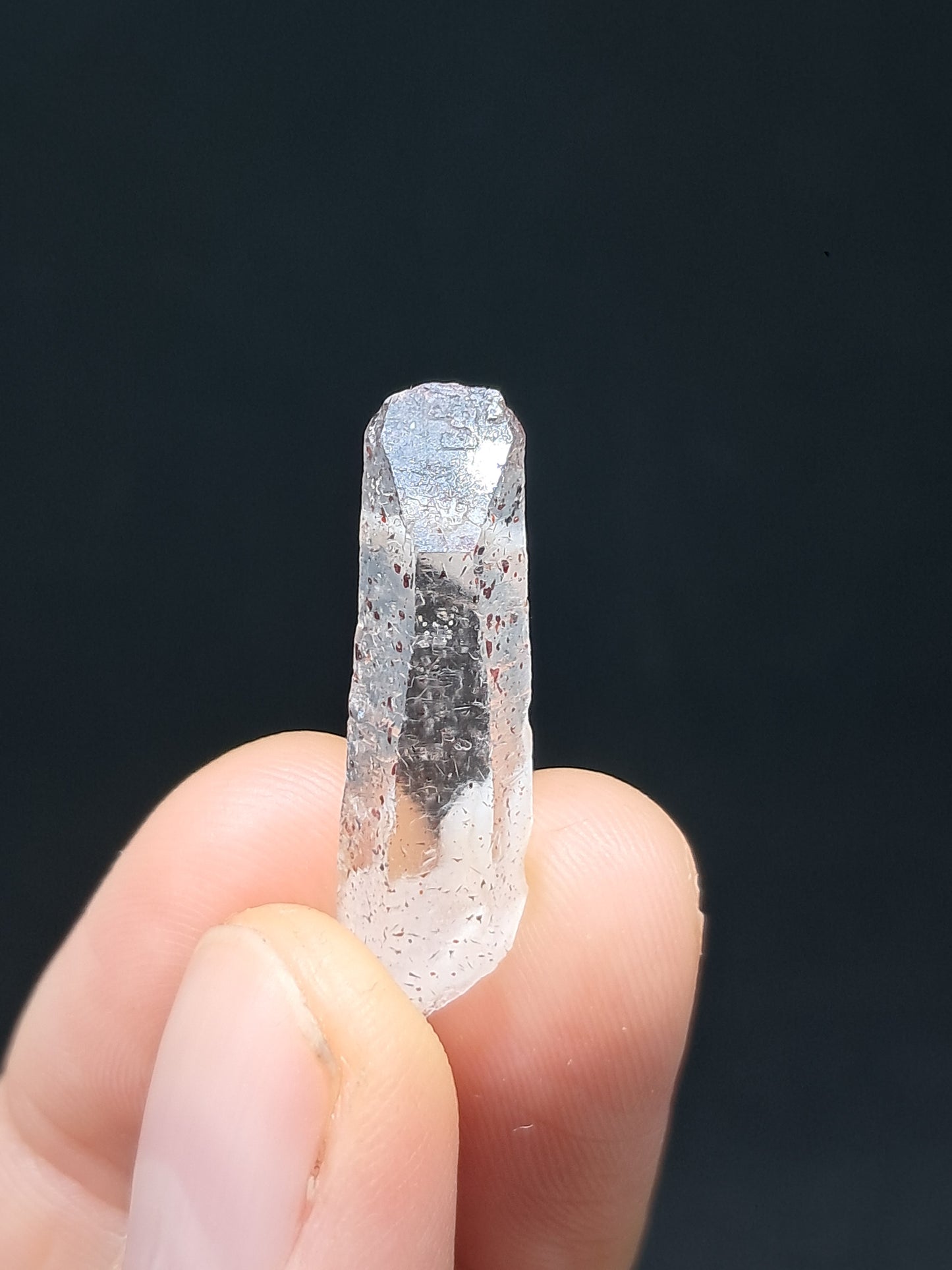 Quartz w/ Hematite Inclusions (Karur) Natural Crystal Point | Mineral Specimen #HPQ70