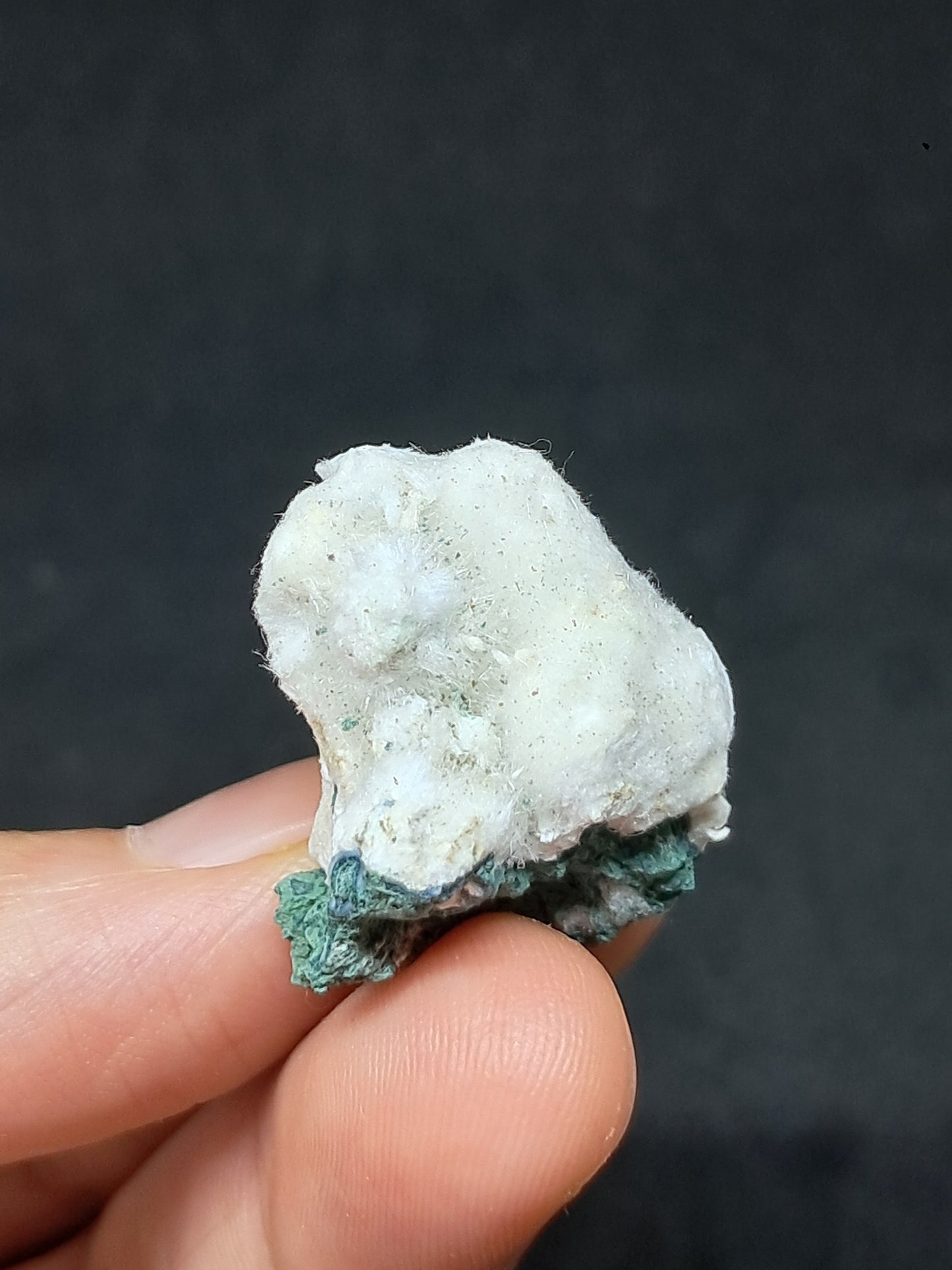 Okenite on Chalcedony (Mumbai) Mineral Specimen | Natural Crystal #OK41