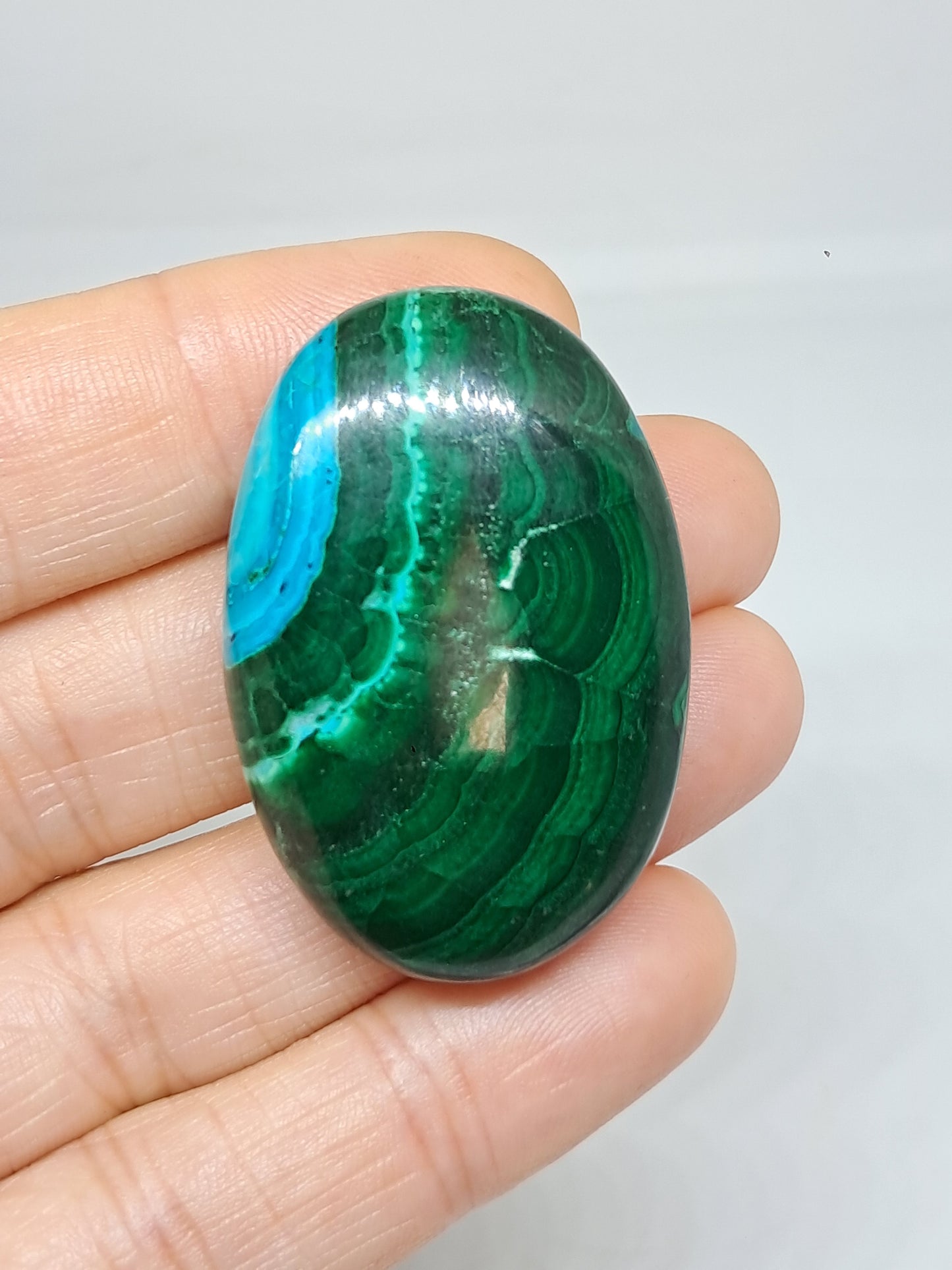 Chrysocolla Malachite Palmstone | Polished Natural Stone | Good Quality #CM25