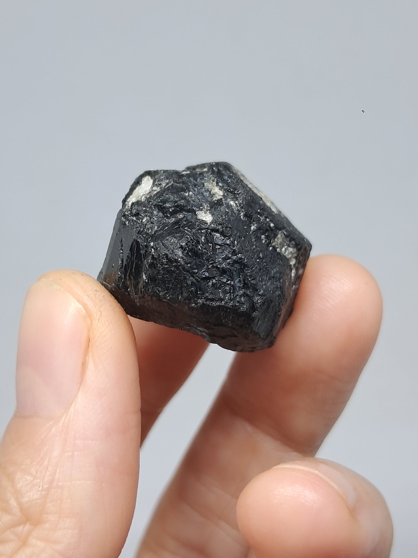 Black Tourmaline Crystal (Karnataka) Naturally Terminated | Natural Stone | Mineral Specimen #BT8