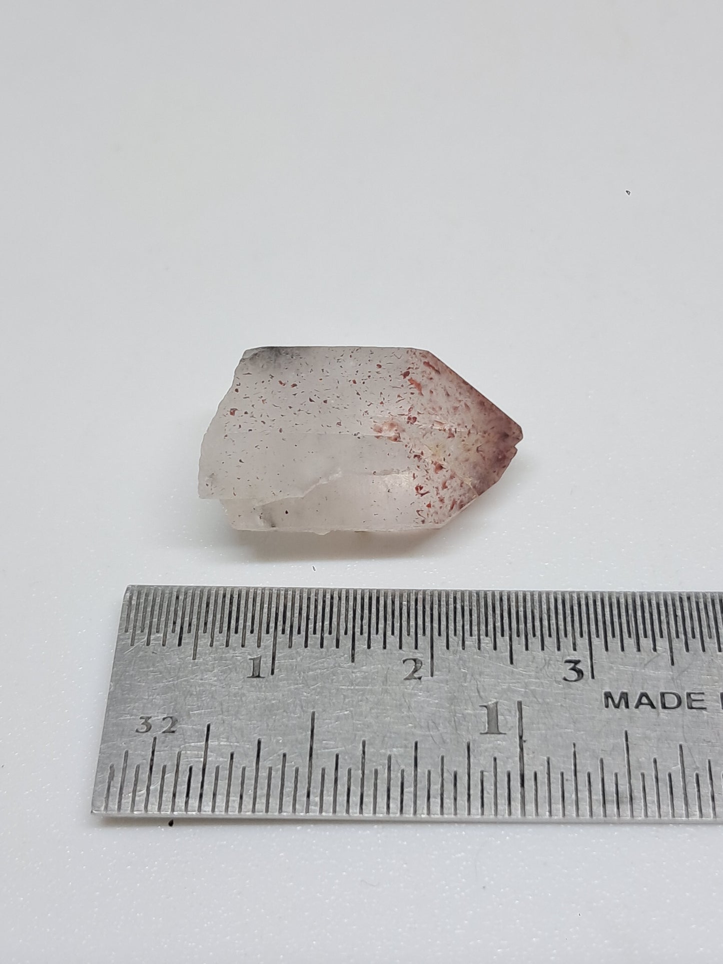 Hematite Included Quartz (Karur) Natural Crystal Point | Mineral Specimen #HPQ66