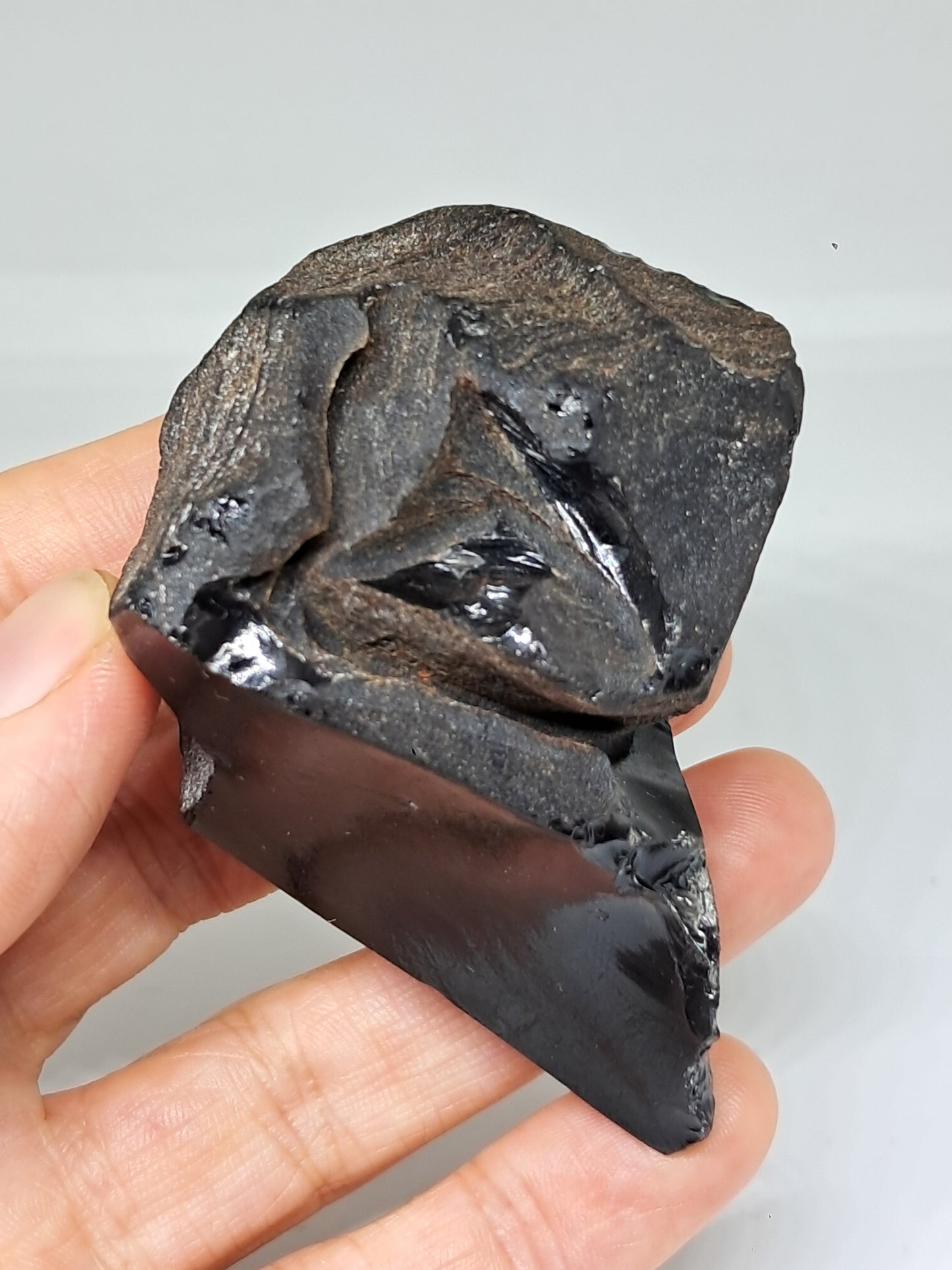 Rainbow Obsidian *Manto Huichol* (Mexico) Natural Stone | Half Polished Half Rough #RO8