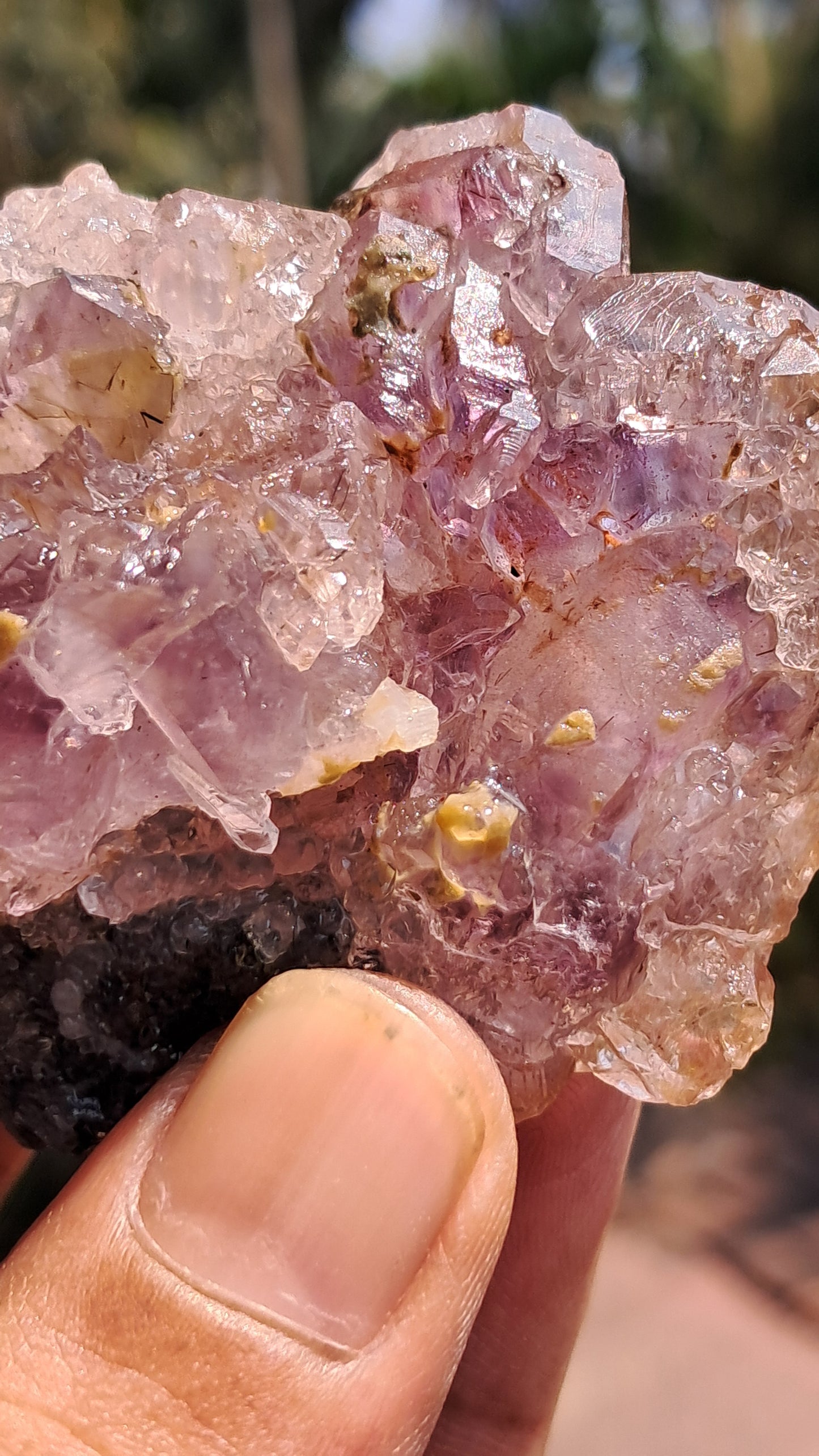 Amethyst Scepter Flower from Karur | Honeycomb Terminations | "Super Seven" inclusions | Mineral Specimen #KA185