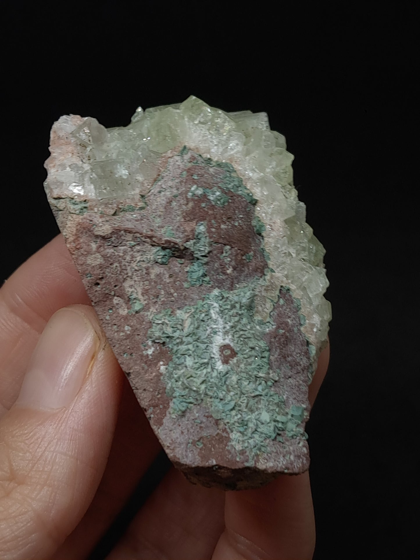 Green Apophyllite Cluster (Fluorapophyllite) (Ajanta) Rough Natural Crystal | Mineral Specimens #GA59