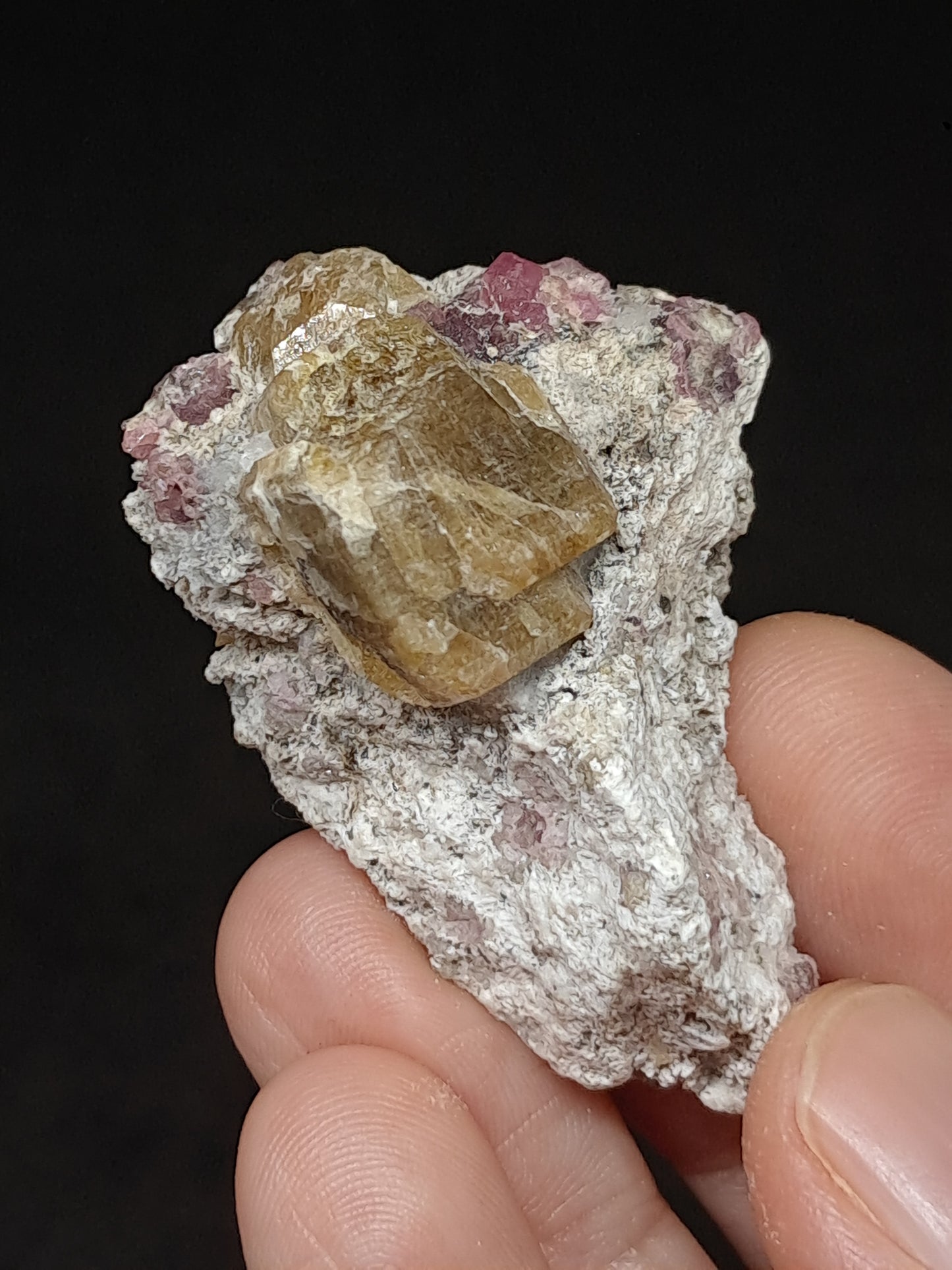 Grossular & Andradite Garnet on Matrix (Mexico) Pink and Green Garnet Cluster |Rough Crystal Stone | Mineral Specimen #GR33