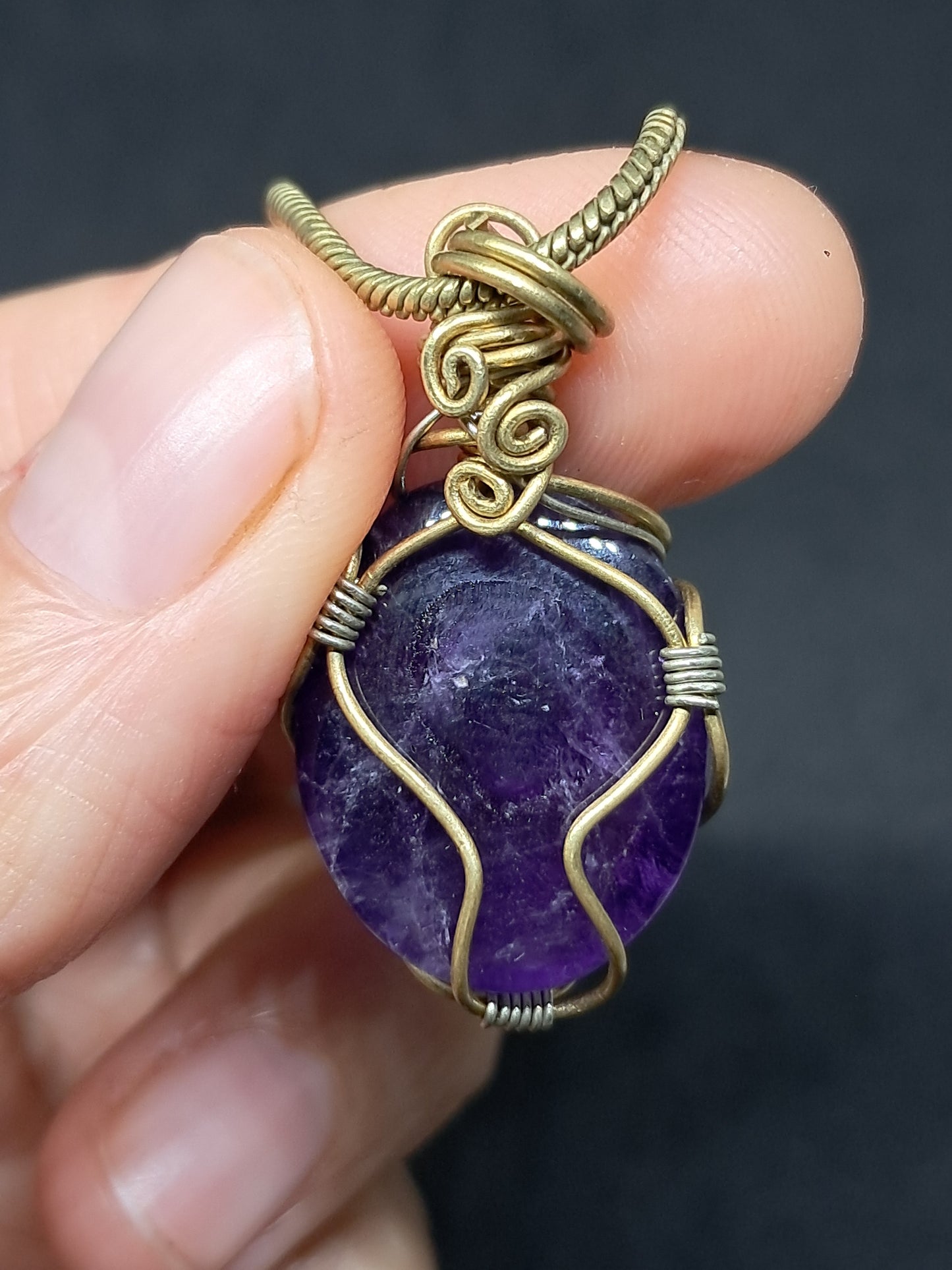 Amethyst Pendant | Handcrafted Jewelry | Necklace #JL42