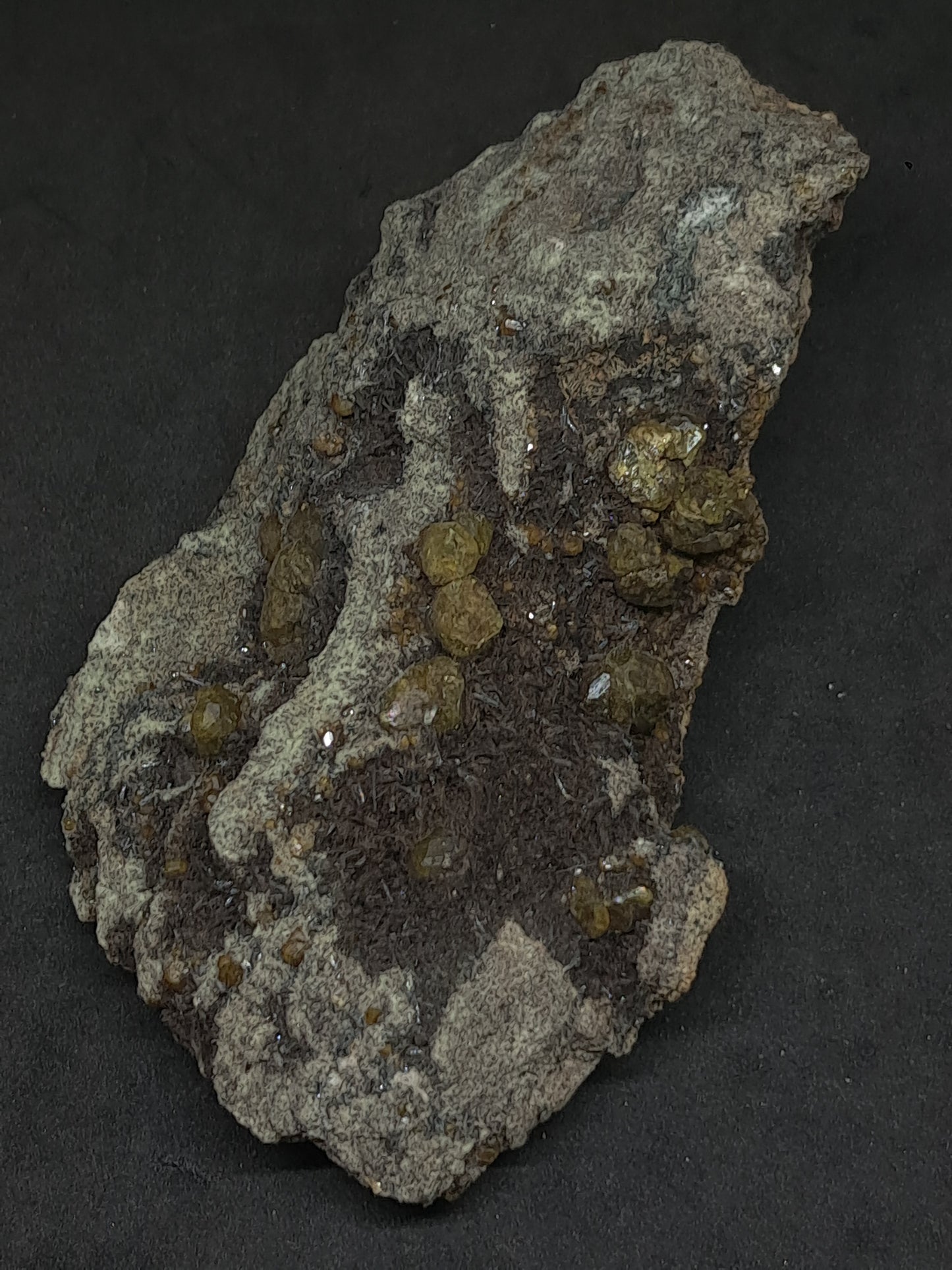 Green Garnet w/ Aegirine (Acmite) on Matrix (Mexico) Andradite Garnet Cluster |Rough Crystal Stone | Mineral Specimen #GR27
