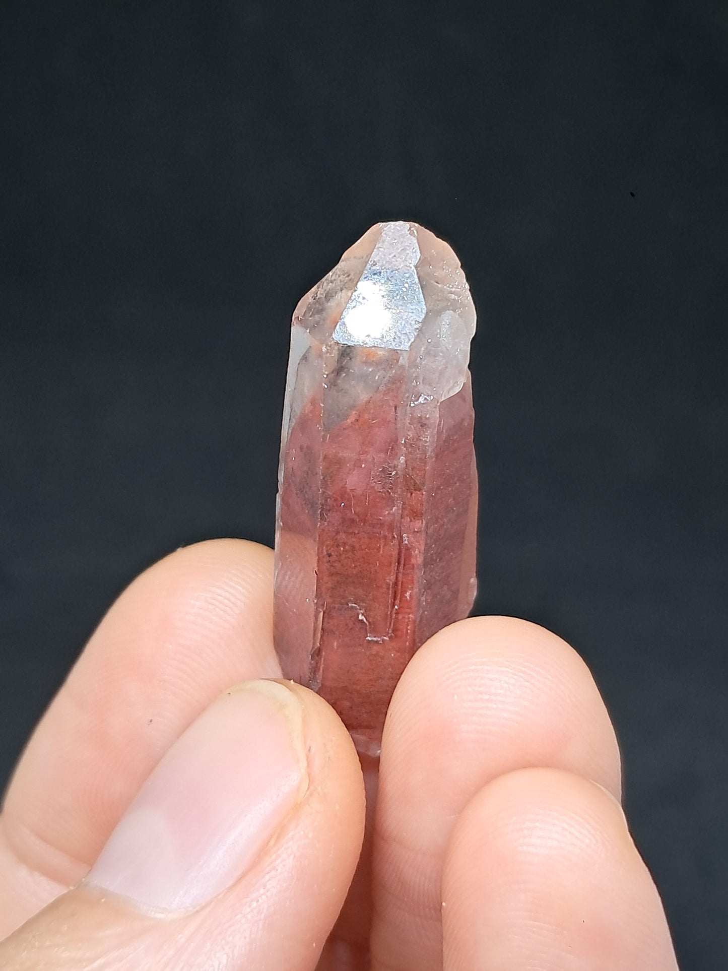 Hematite Phantom Quartz (Telangana) | Natural Crystal | Mineral Specimen #HPQ57