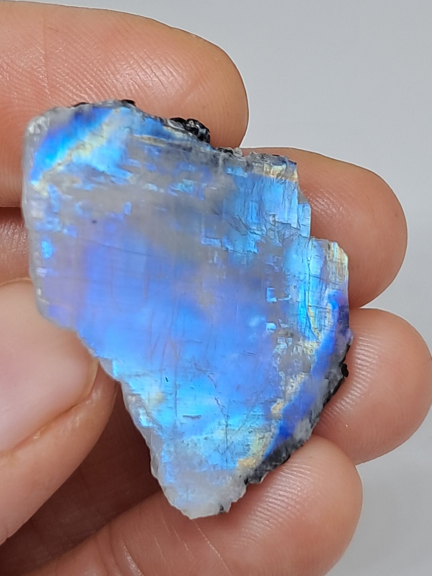 White Labradorite | Rainbow Moonstone *High Grade* (Tamil Nadu) Rough & Polished Stone | Natural Rock #MN19