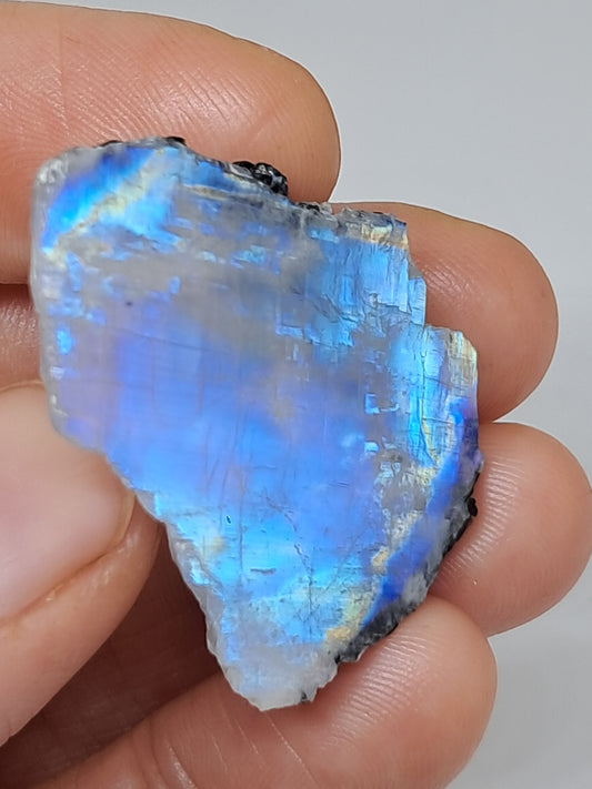 White Labradorite | Rainbow Moonstone *High Grade* (Tamil Nadu) Rough & Polished Stone | Natural Rock #MN19