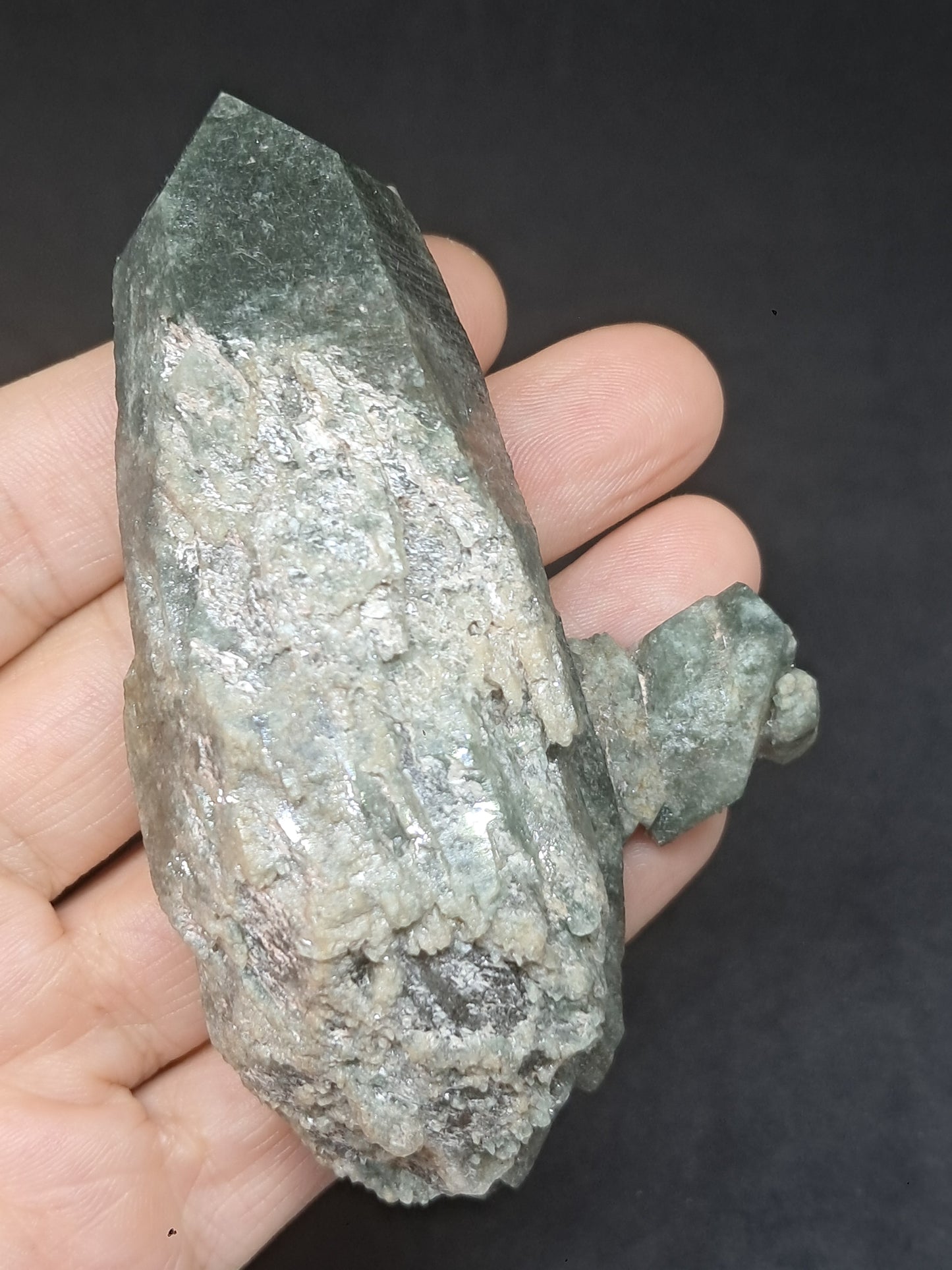 Chlorite Quartz (Kullu) Natural Point | Garden Chamanic Crystal #CQ64