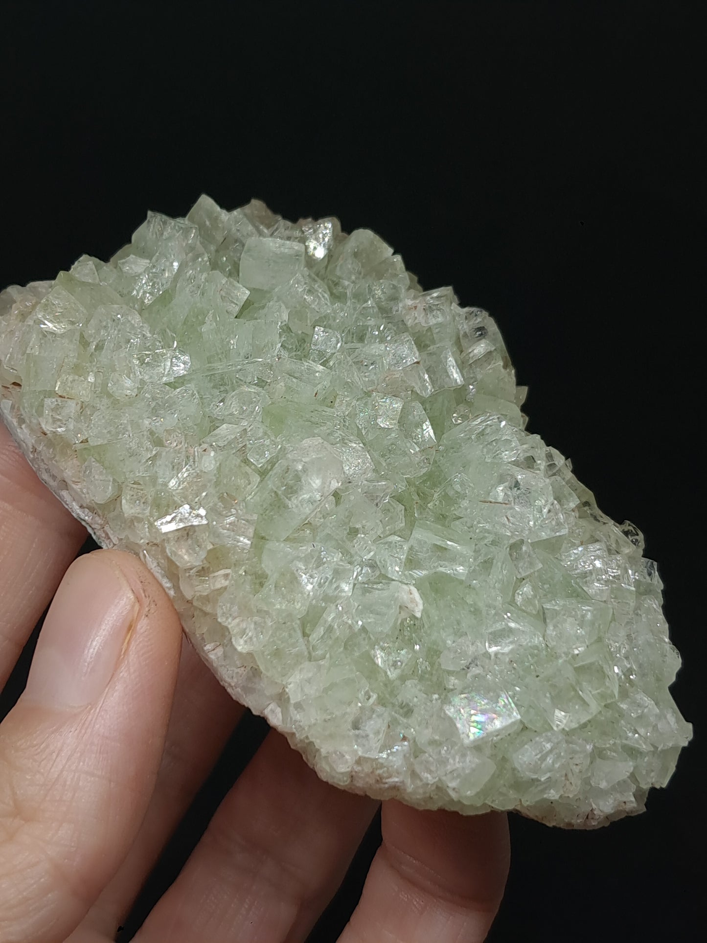 Green Apophyllite Cluster (Fluorapophyllite) (Ajanta) Rough Natural Crystal | Mineral Specimens #GA57