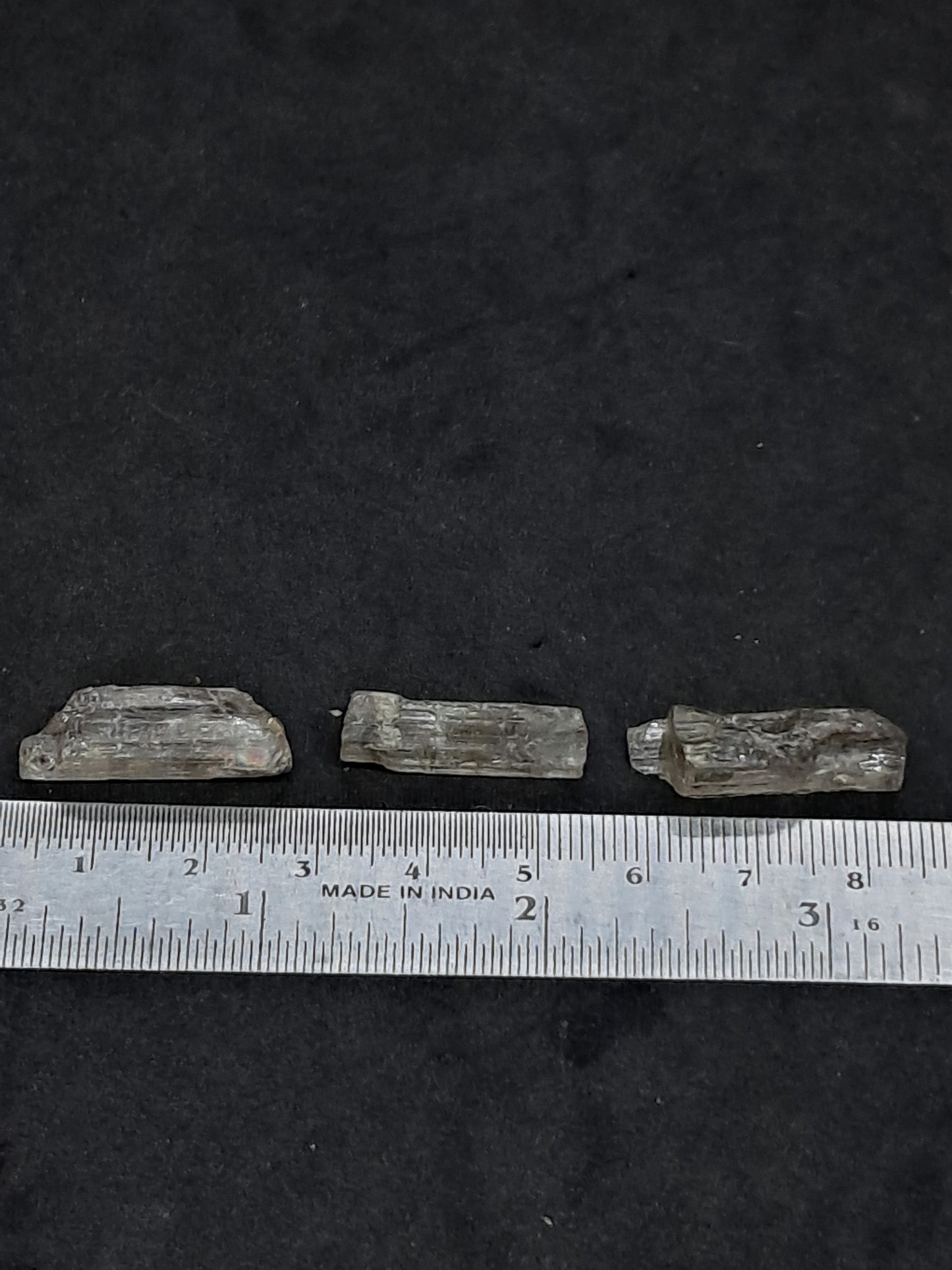 Set of 3 Fluorescent Scapolite Crystals (Karur) UV Reactive | Rough Stone | Natural Mineral Specimen #SCP24
