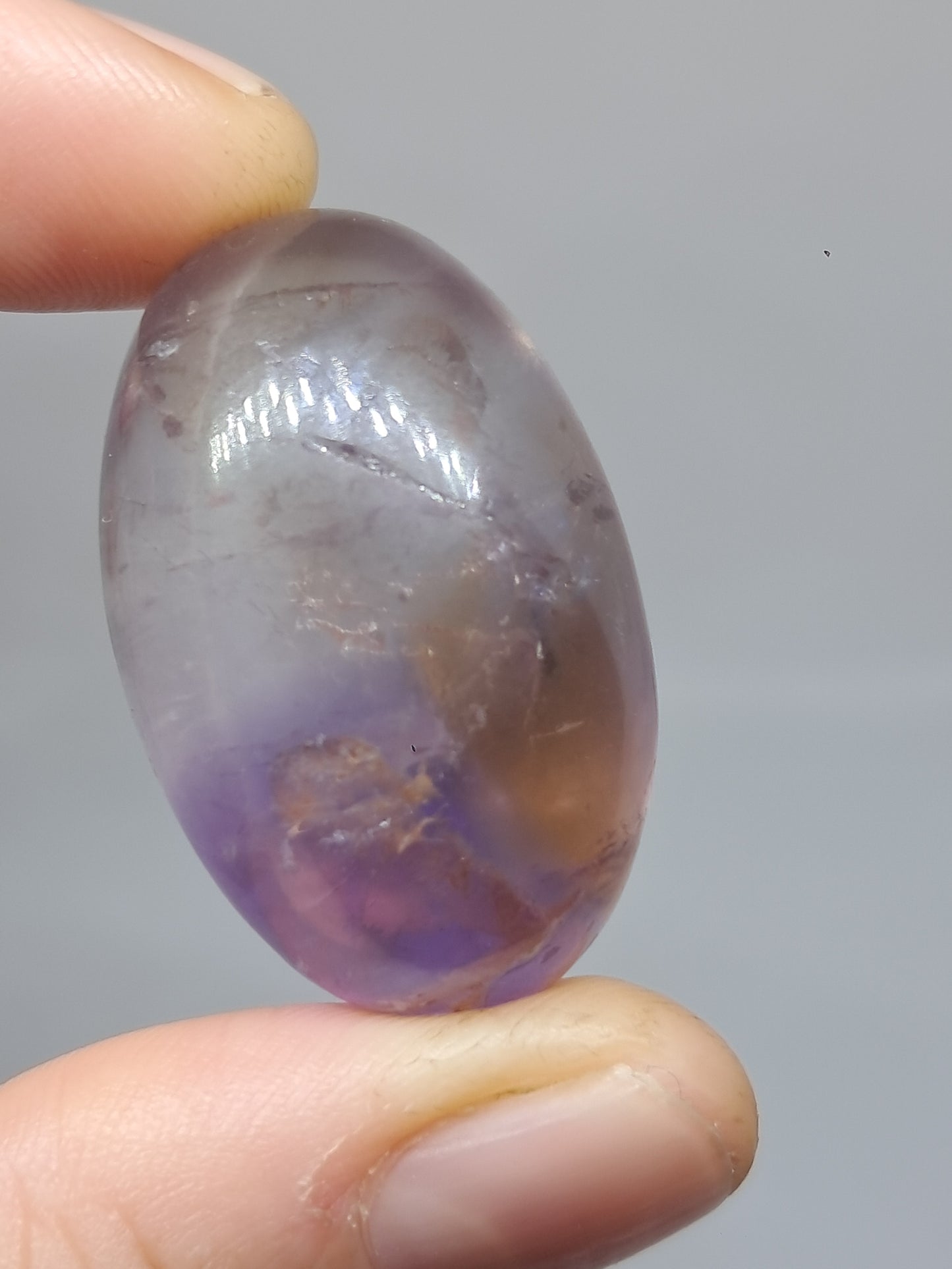 Ametrine Shivalingam (Madagascar) Polished Natural Stone #AMT3