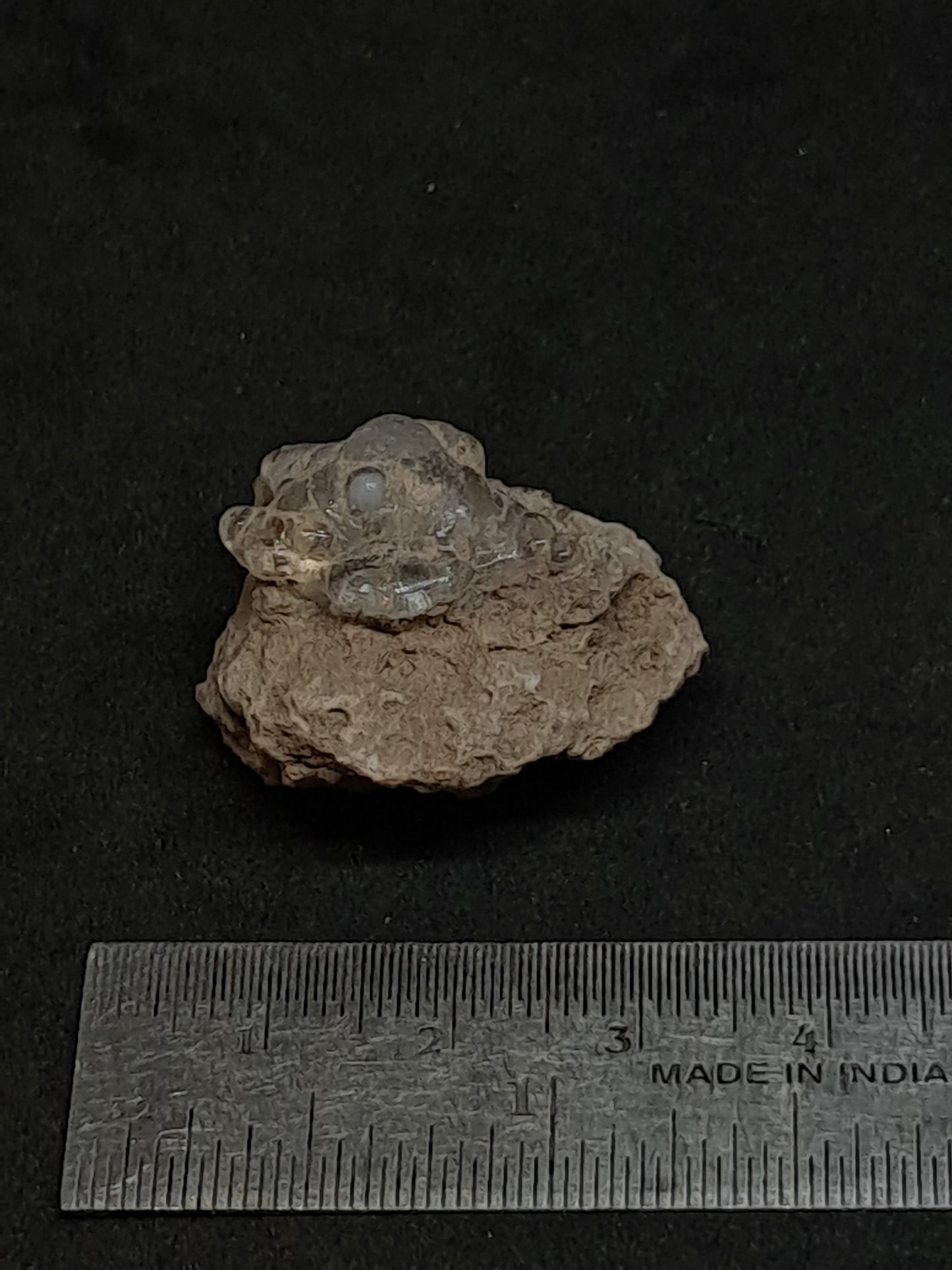 Hyalite Opal on Matrix (Mexico) Rough Crystal Stone | UV-Reactive Mineral Specimen #OH10