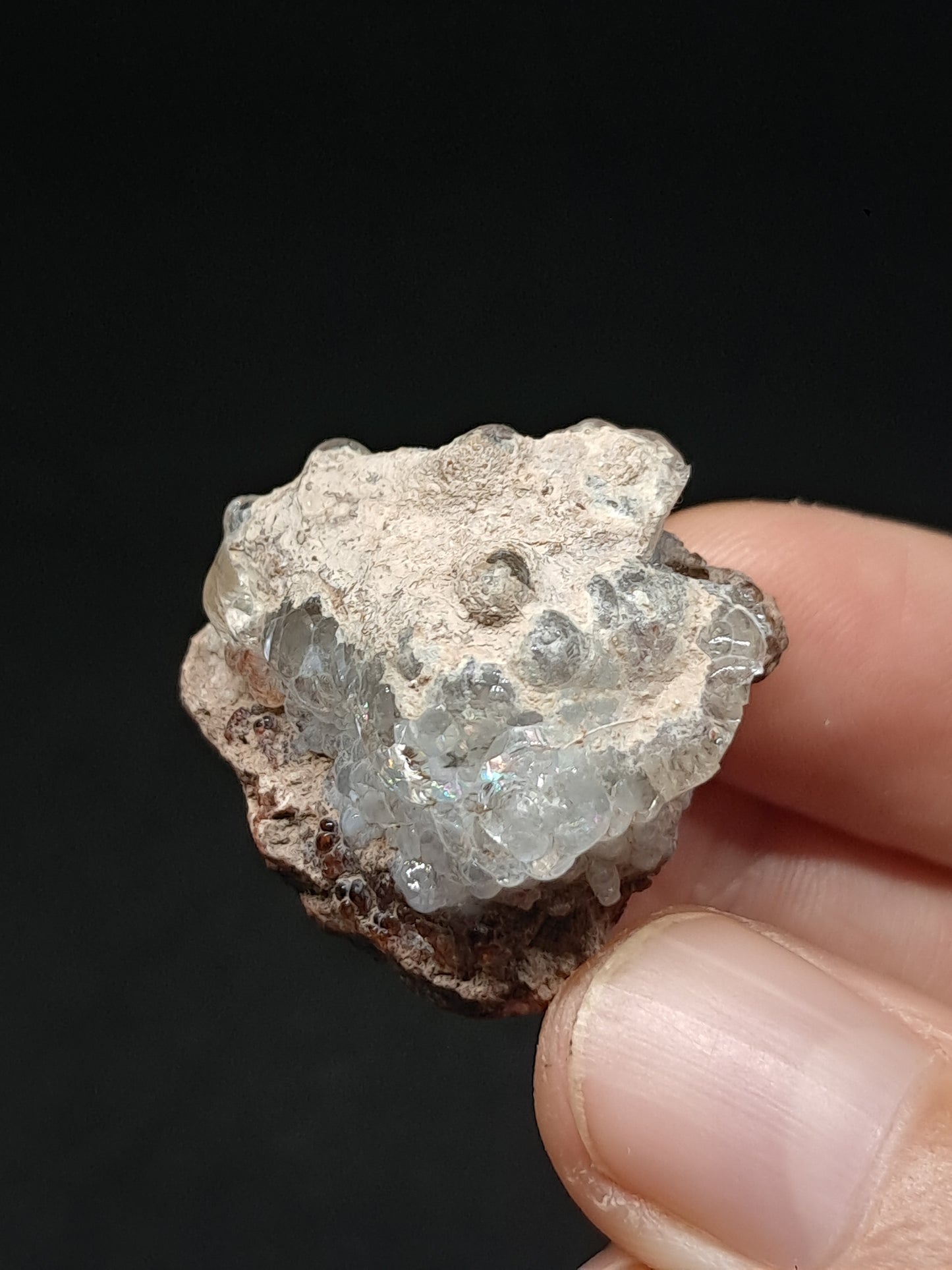 Hyalite Opal on Matrix (Mexico) Rough Crystal Stone | UV-Reactive Mineral Specimen #OH16