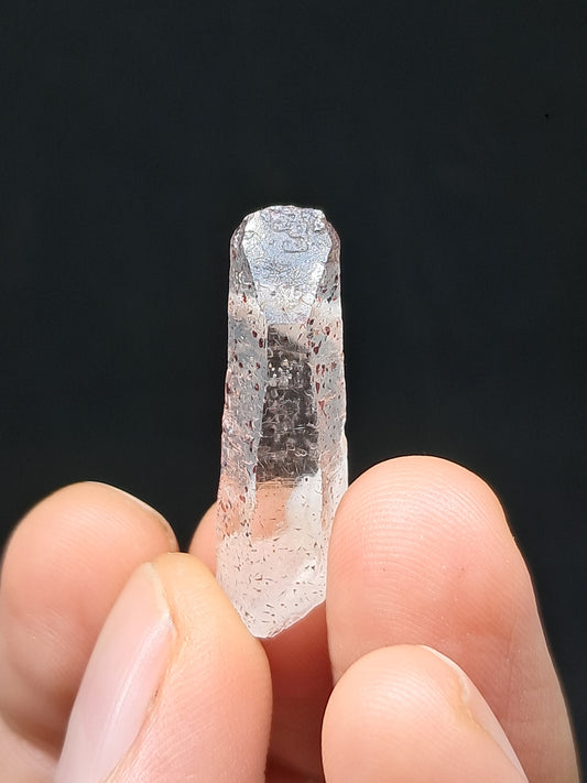 Quartz w/ Hematite Inclusions (Karur) Natural Crystal Point | Mineral Specimen #HPQ70