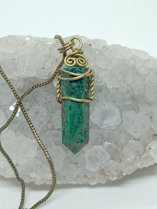 Chrysocolla Pendant | Handcrafted Jewelry #JL53