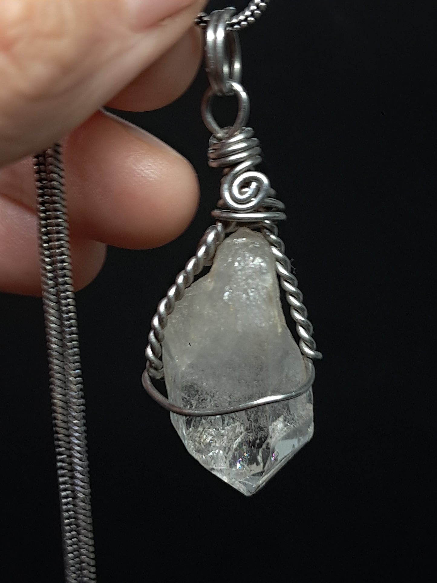 Himalayan Quartz Pendant | Handcrafted Jewelry | Natural Crystal Point #JL51