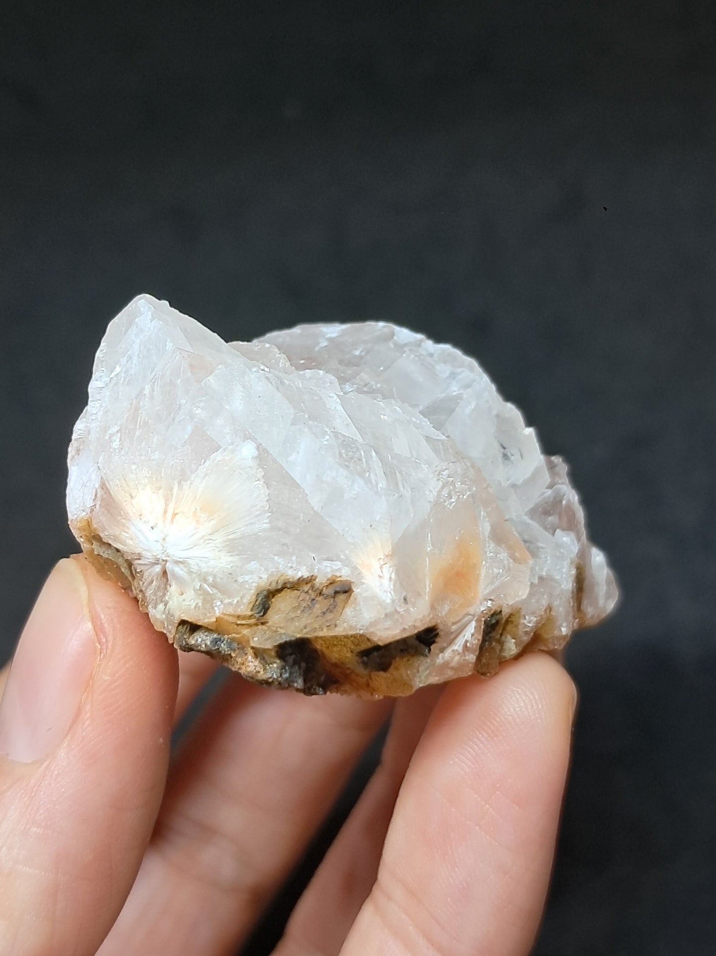 Calcita Rojiza/Rosa con Mesolita *Hallazgo Raro* (Pithampur) Cristal Natural | Piedra Bruta | Muestra Mineral #CA38