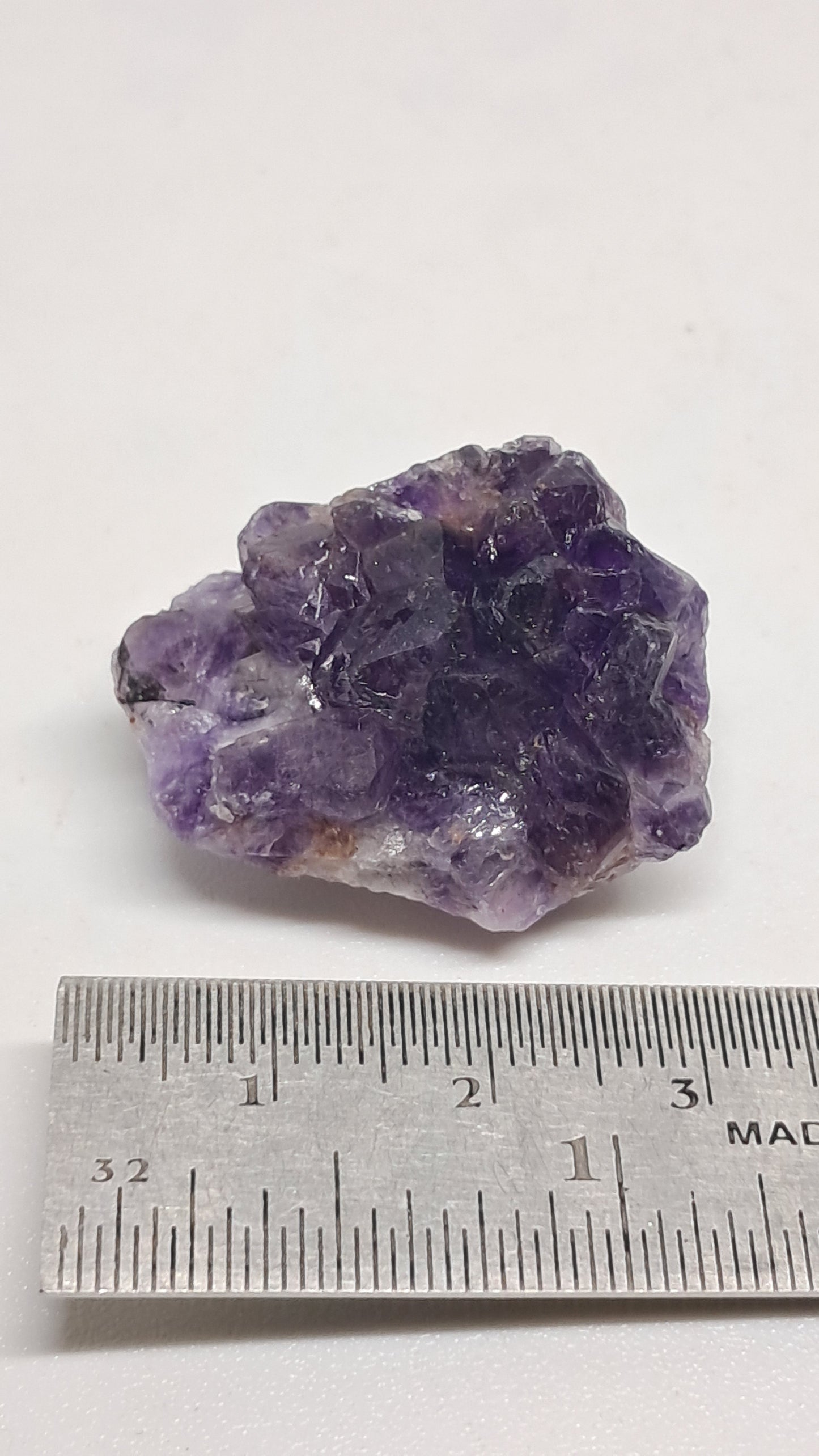Amatista Elestial Morada Oscura | Inclusiones de Hematita Goethita Rutilo | Cristal Natural | Espécimen Mineral #KA201