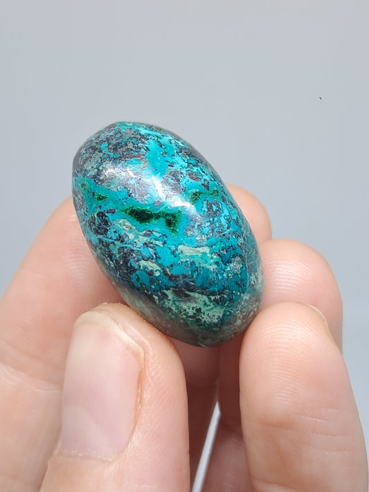 Crisocola Shivalingam | Piedra Natural Pulida | Buena calidad