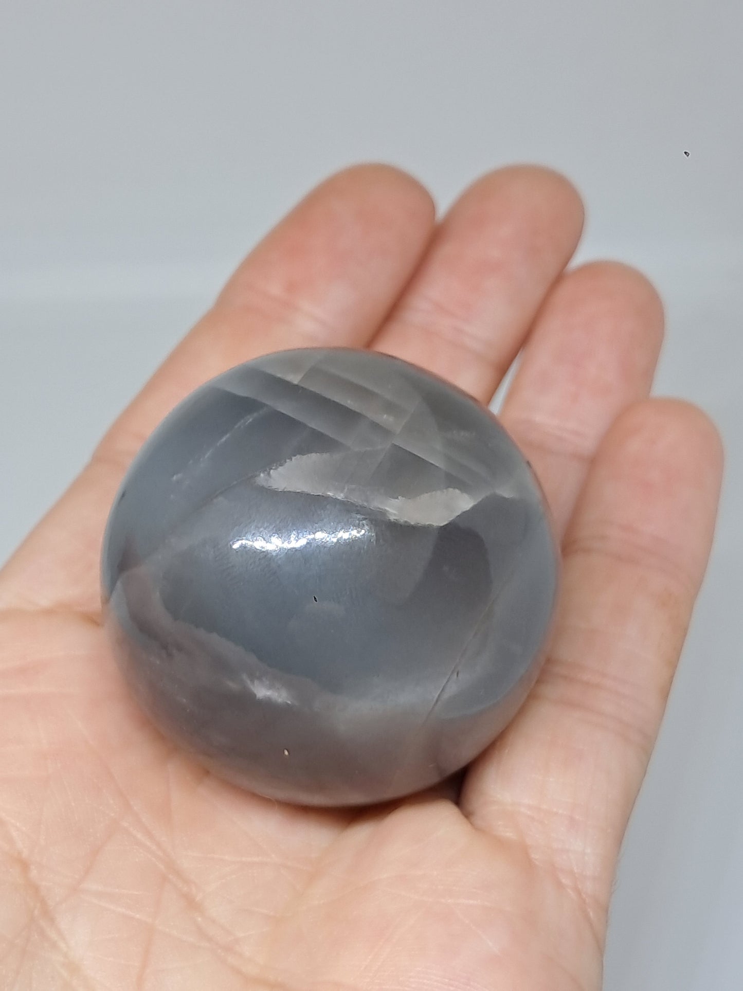 Grey Moonstone Sphere | Silver Sheen | Good Quality Natural Stone