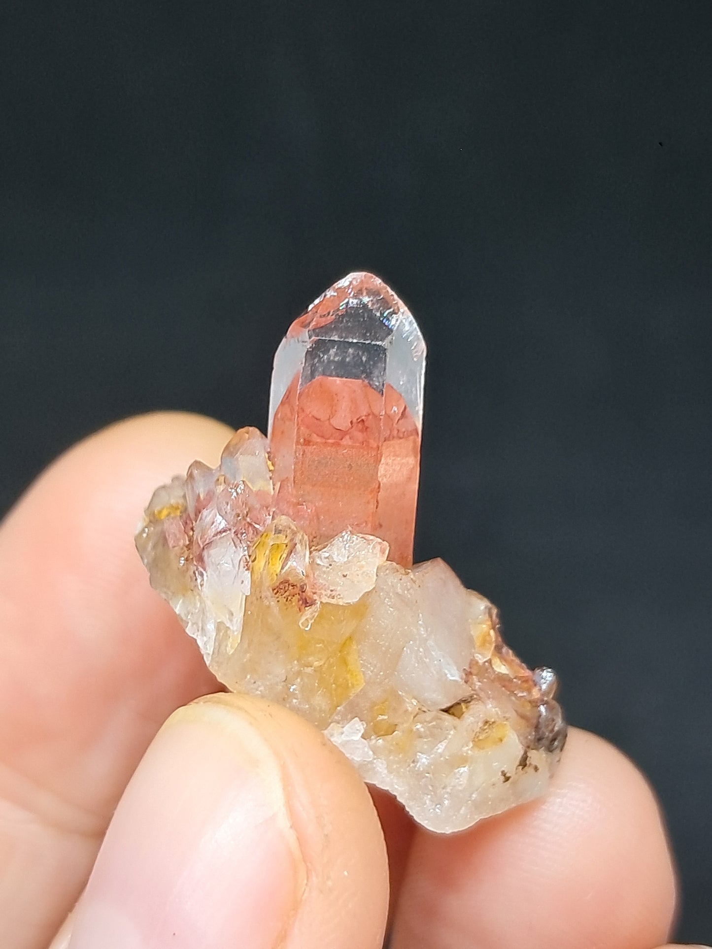 Hematite Phantom Quartz (Telangana) | Natural Crystal | Mineral Specimen #HPQ60