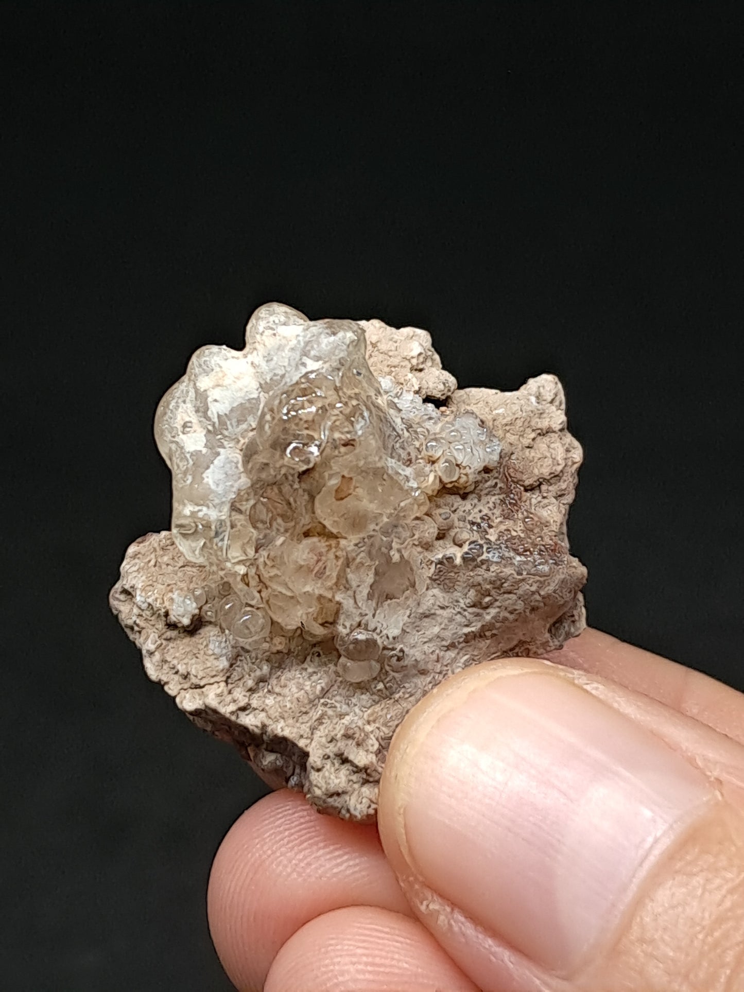 Hyalite Opal on Matrix (Mexico) Rough Crystal Stone | UV-Reactive Mineral Specimen #OH15