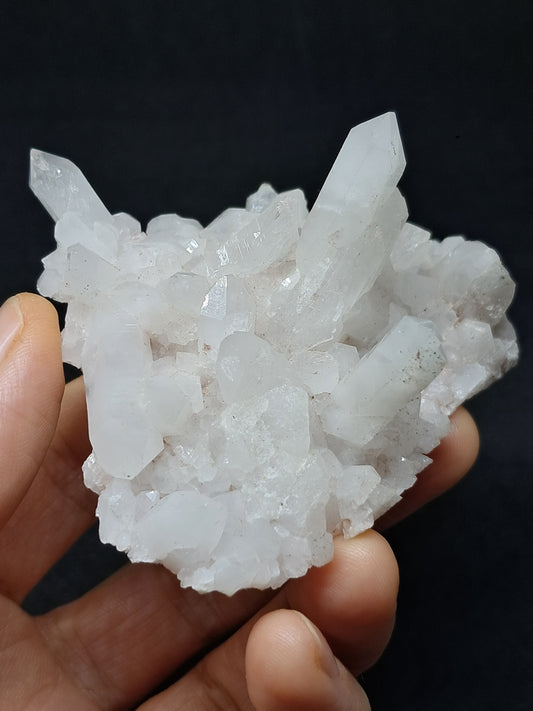 Quartz Cluster with White Chlorite (Himachal pradesh) | Milky Crystal #CH41