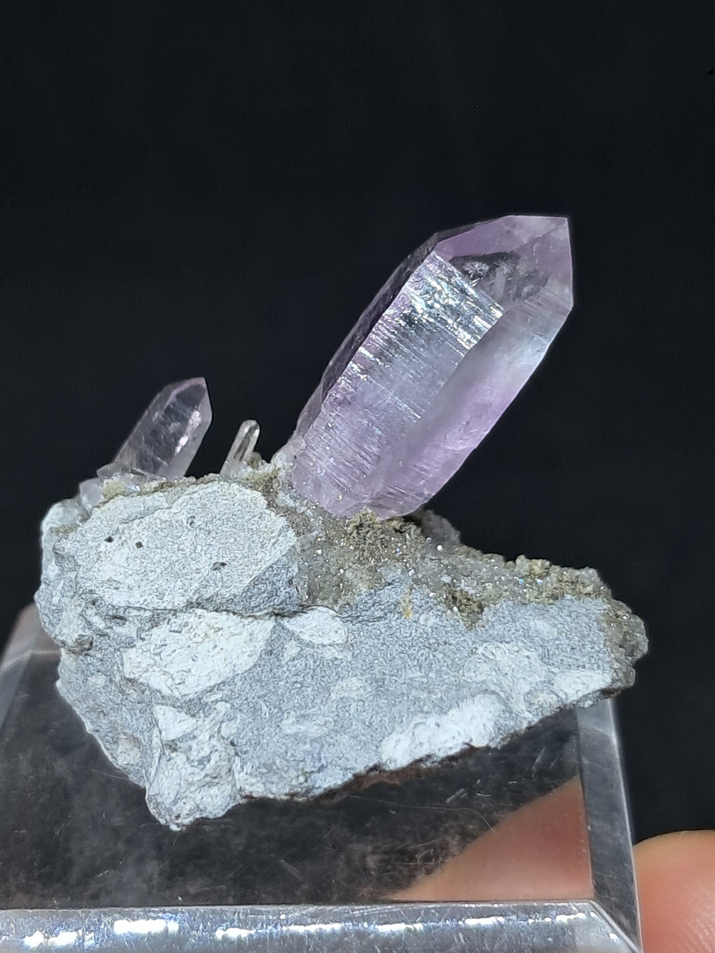 Veracruz Amethyst Crystal on Matrix (Mexico) | Natural Point | Mineral Specimen #VA13