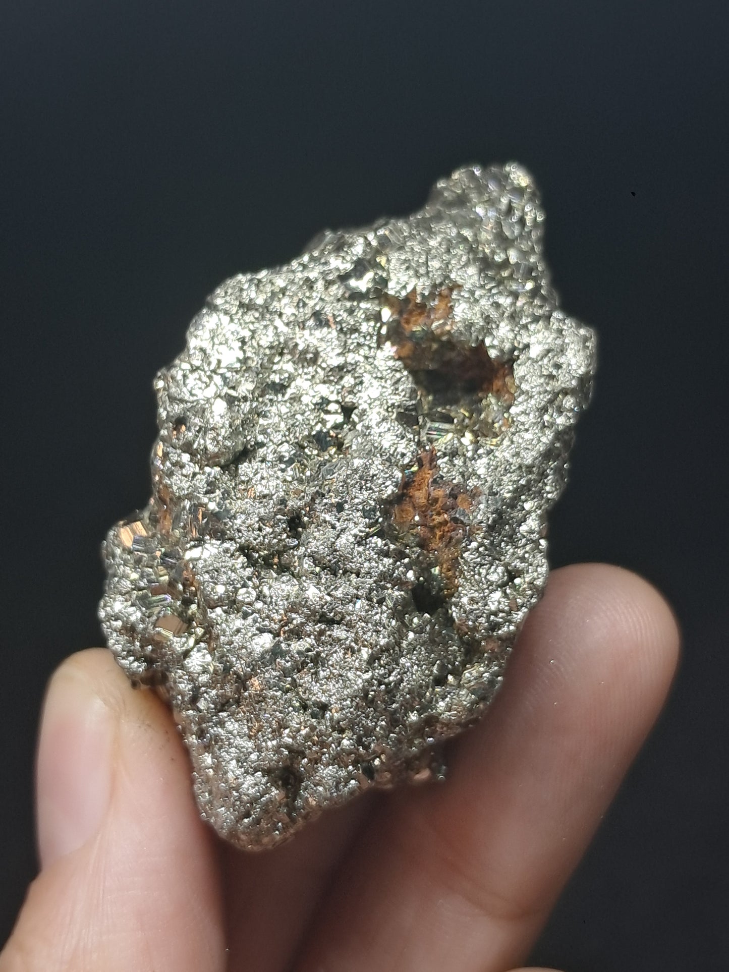 Pirita en bruto (Perú) Drusa natural | Ejemplar mineral | Rocas y cristales #PR30
