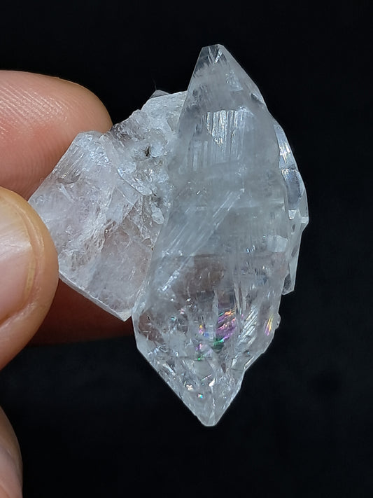 Clear Apophyllite Biterminated Point (Ajanta) Natural Crystal | Mineral Specimen #AP55