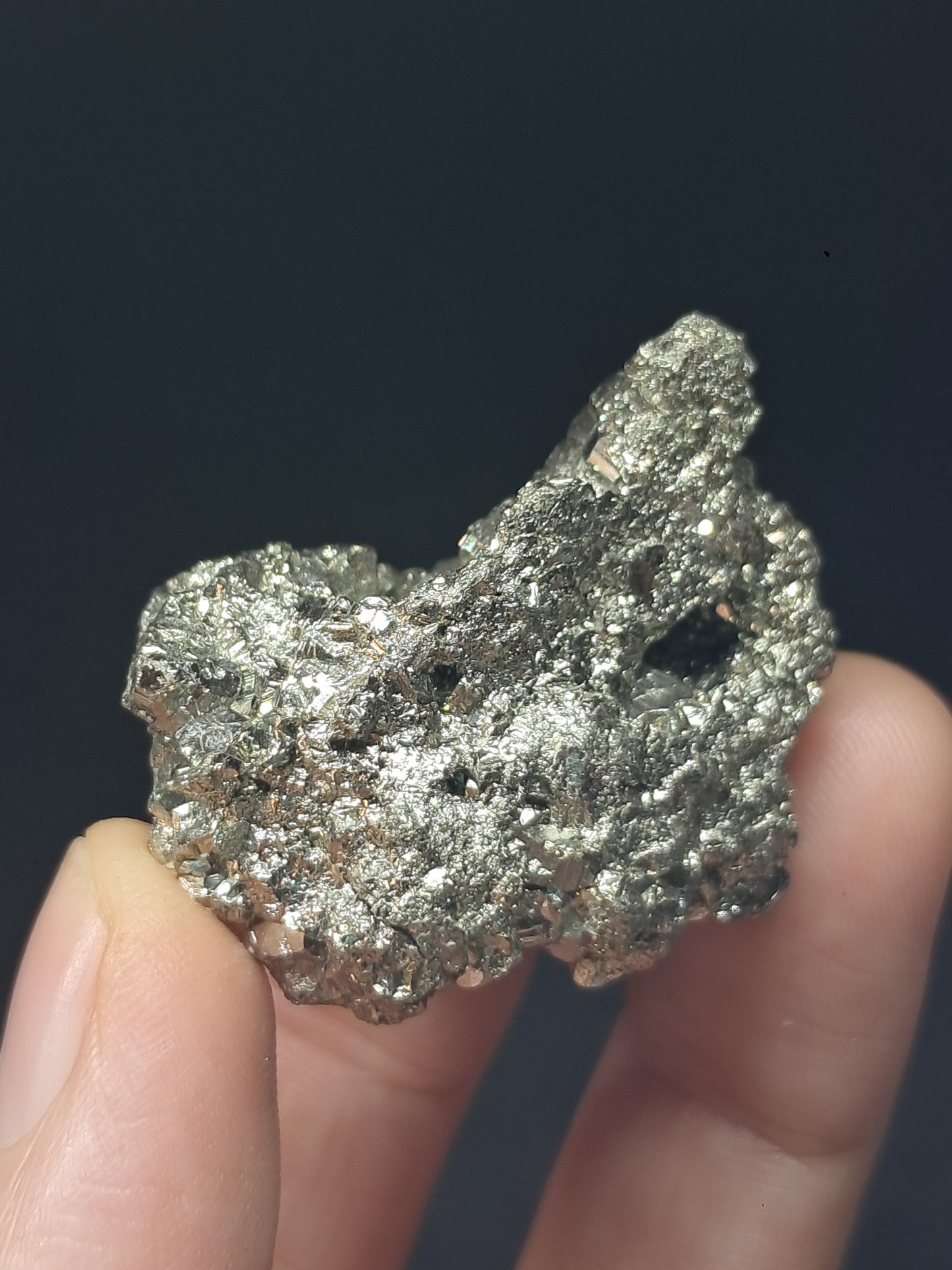 Pirita en bruto (Perú) Drusa natural | Muestra mineral | Rocas y Cristales #PR22