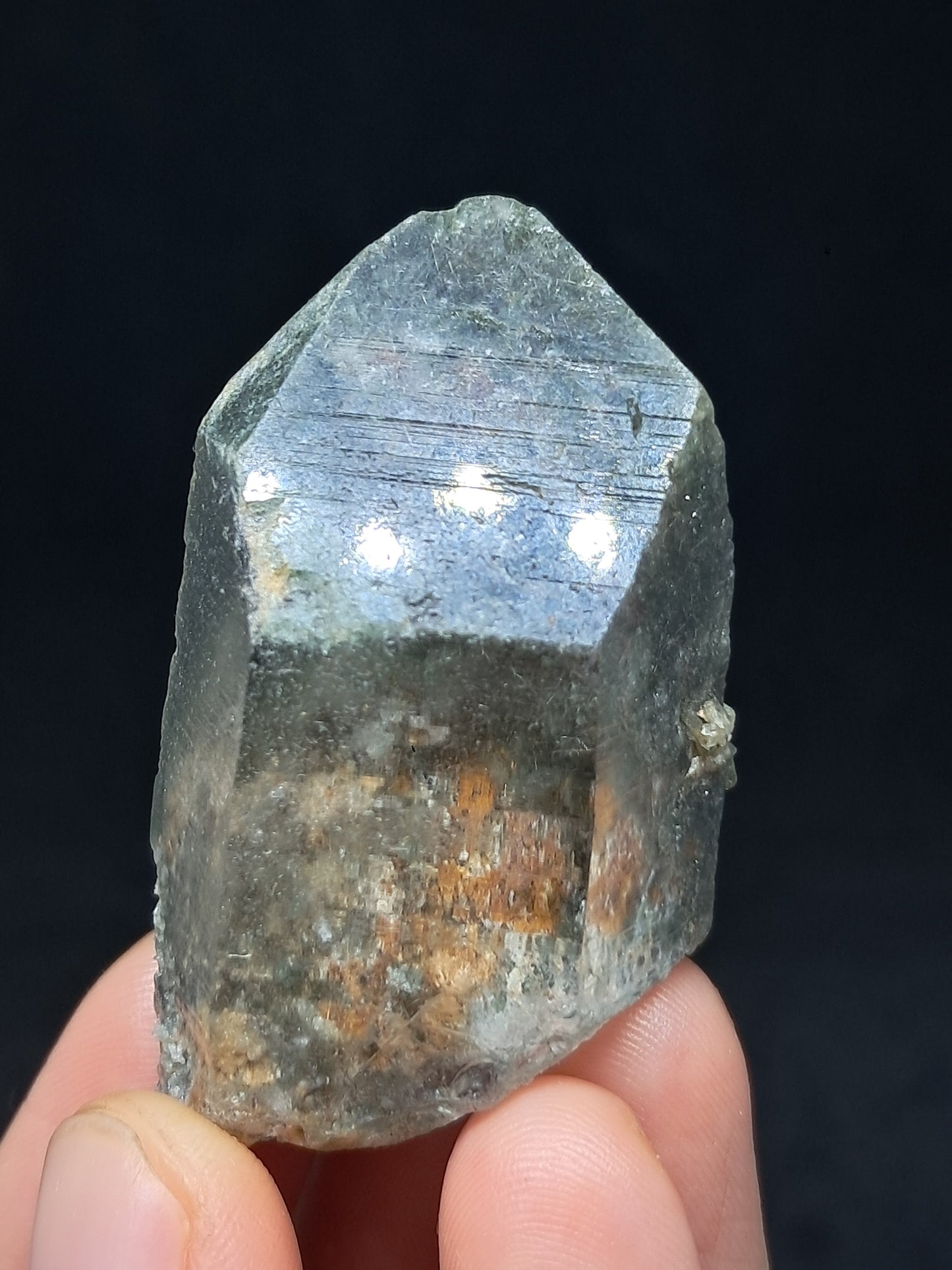 Chlorite Phantom Quartz (Kullu) Natural Point | Garden Chamanic Crystal #CQ74