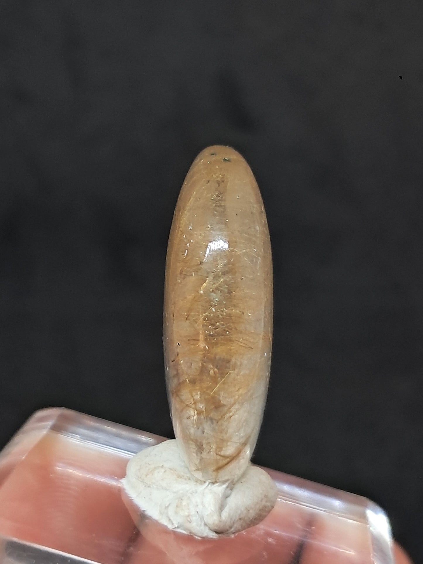 Piedra de palma de cuarzo rutilado | Piedra pulida | Cristal natural n.° RQ46