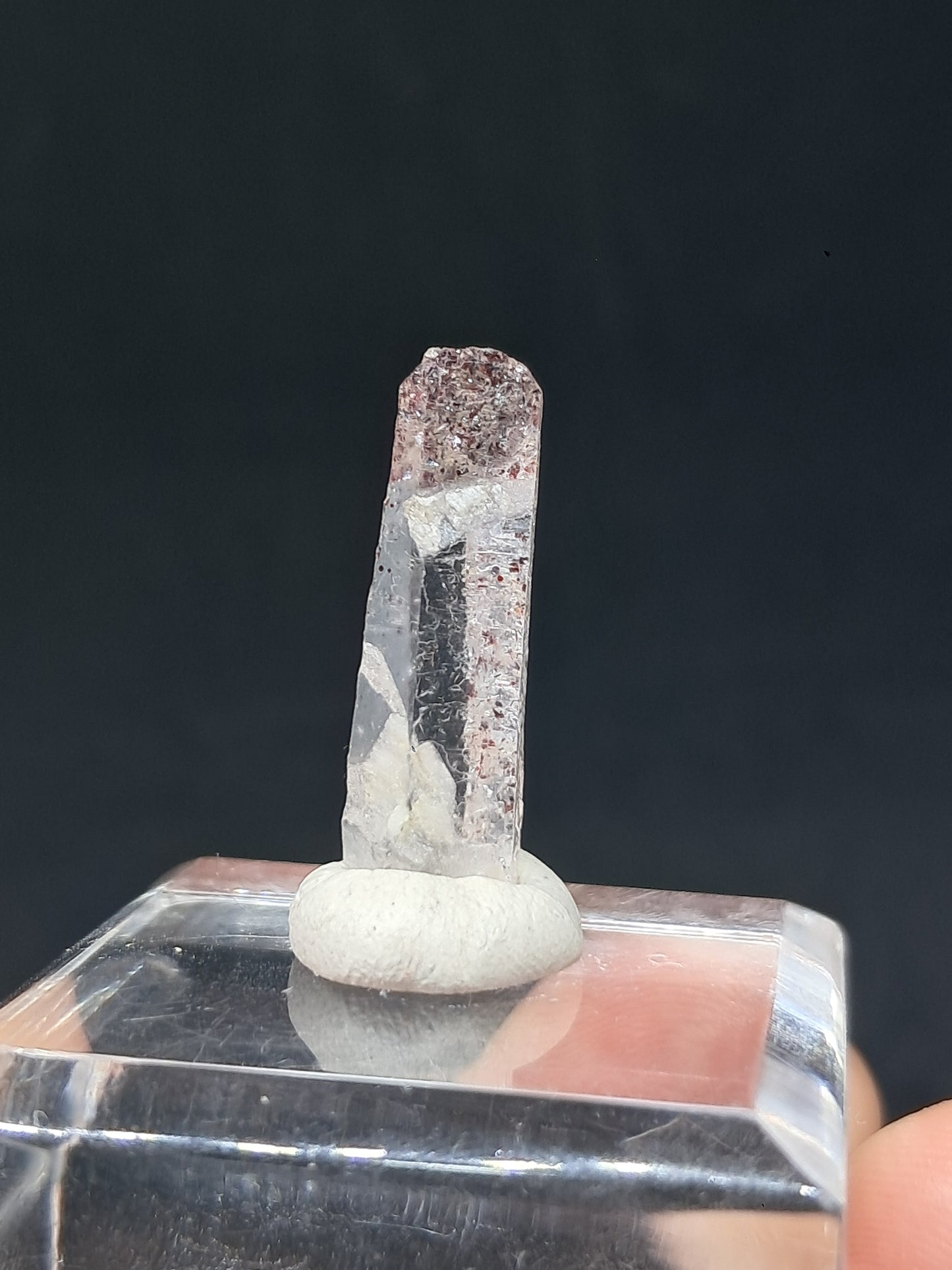 Quartz w/ Hematite Inclusions (Karur) Natural Crystal Point | Mineral Specimen #HPQ70