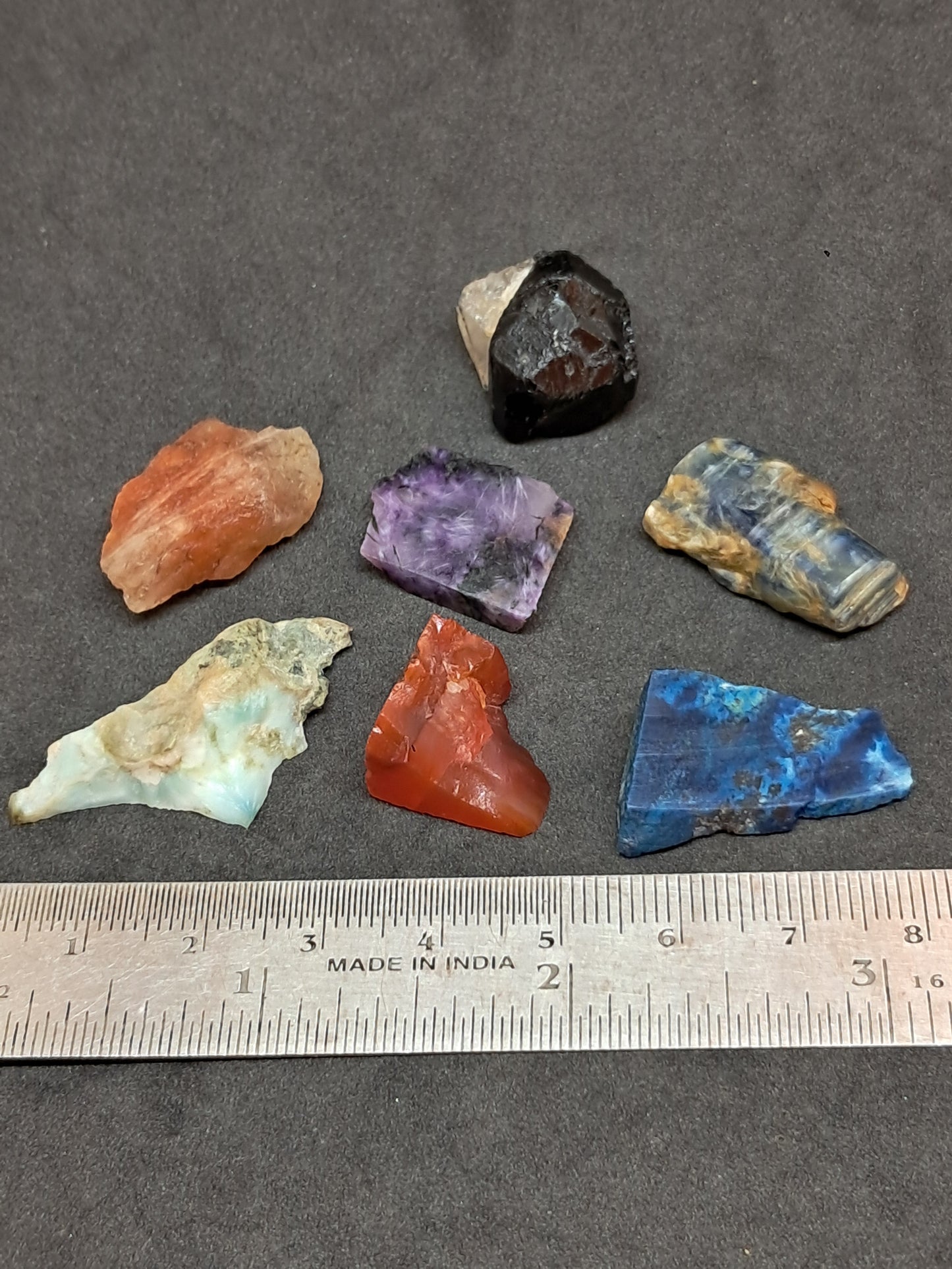 Set of 7 Small Rough Stones | Raw Crystals #RCS22