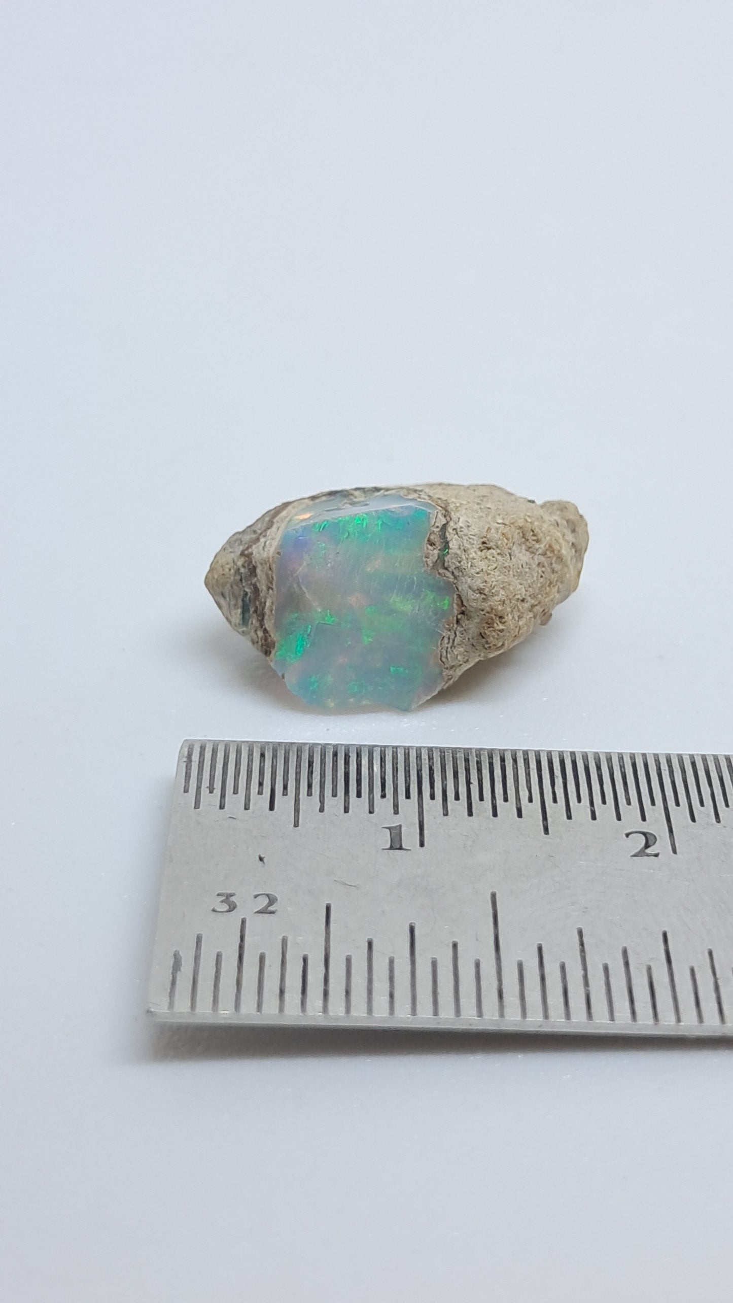 Natural Ethiopian Opal Rough | White Hydrophane Opal with Flashy Play of Colors #OP20