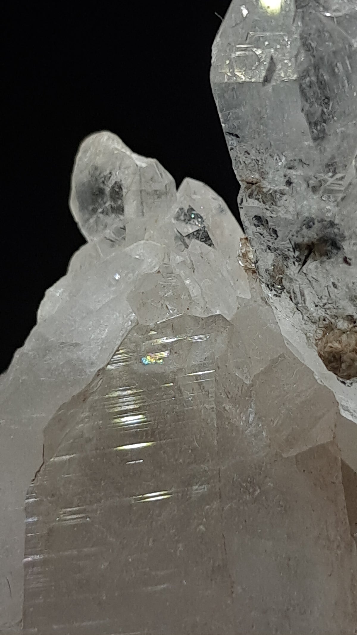 Himalayan Clear Quartz (Kullu) Natural Cluster | Black Rutile Inclusions | Double Termination #CH91