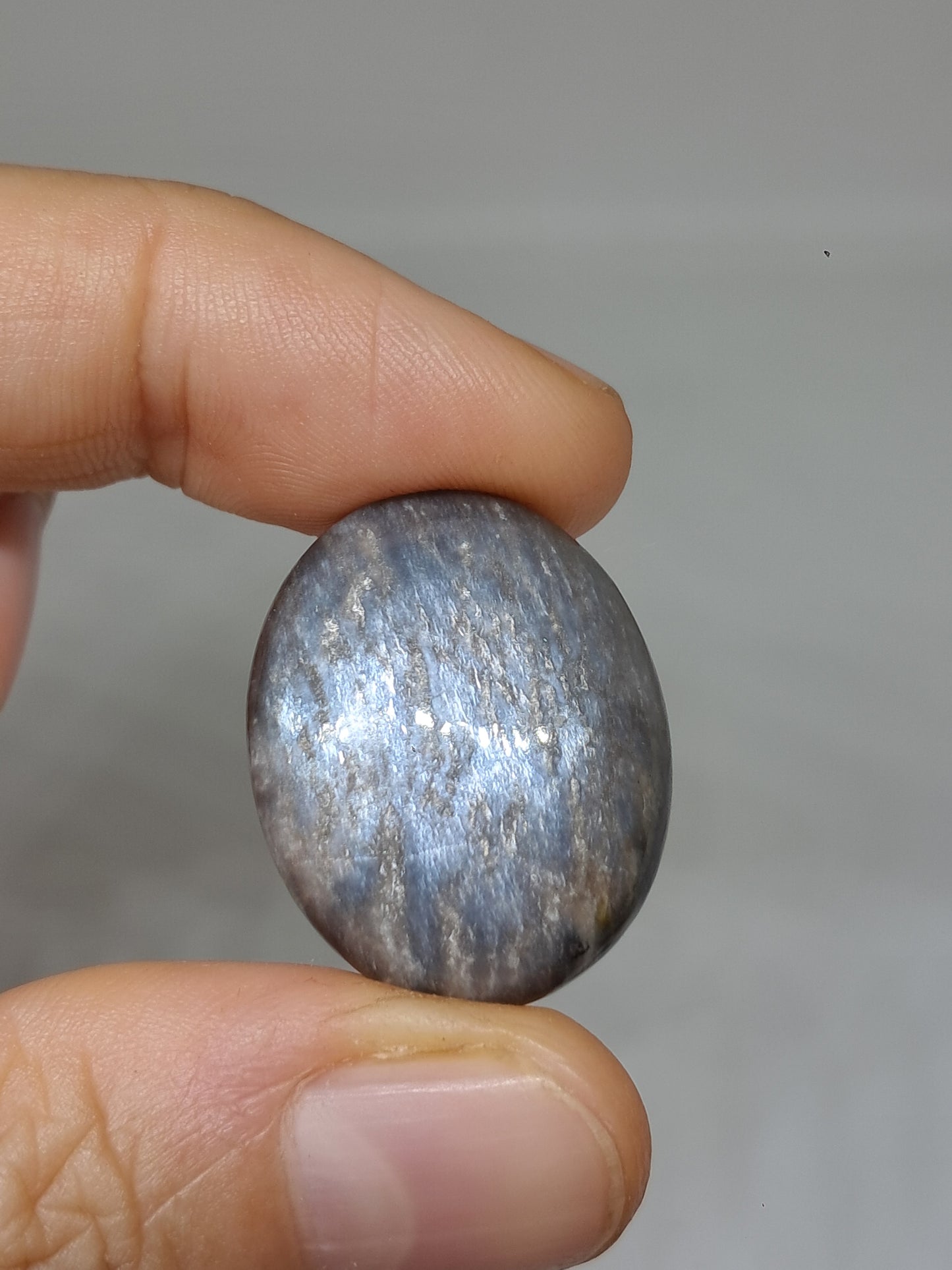 Grey Moonstone Palmstone | Silver Sheen | Good Quality Natural Stone
