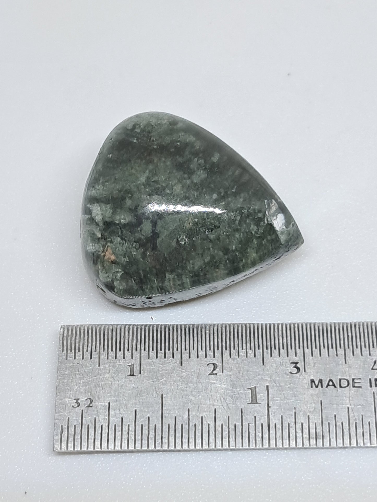 Chlorite Quartz w/ Rutile (Kullu) Half Rough Half Polished | Natural Stone | Cabochon #CH50