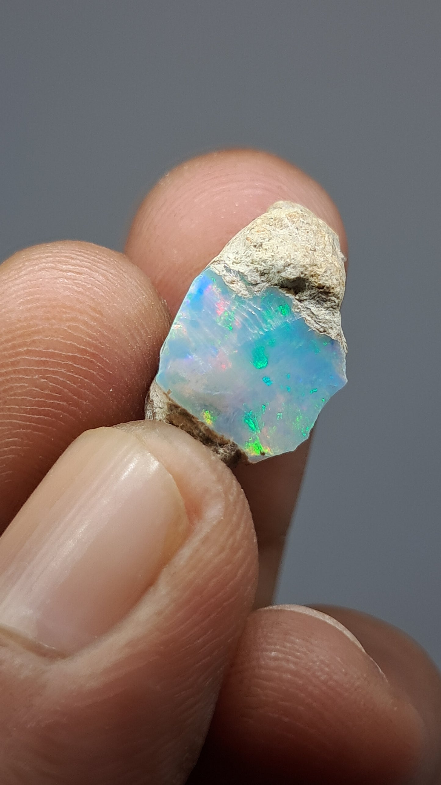 Natural Ethiopian Opal Rough | White Hydrophane Opal with Flashy Play of Colors #OP20