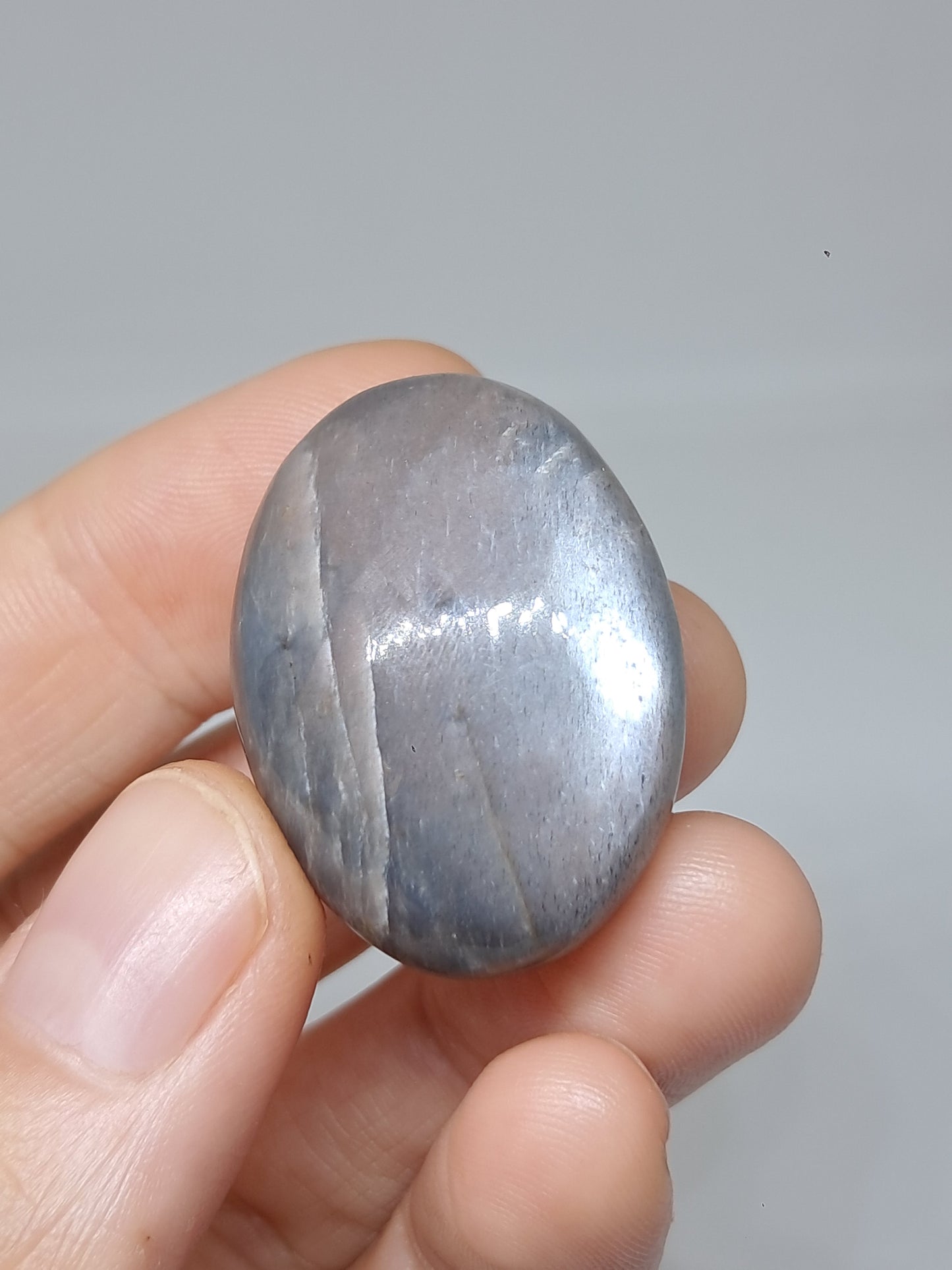 Grey Moonstone Palmstone | Silver Sheen | Good Quality Natural Stone