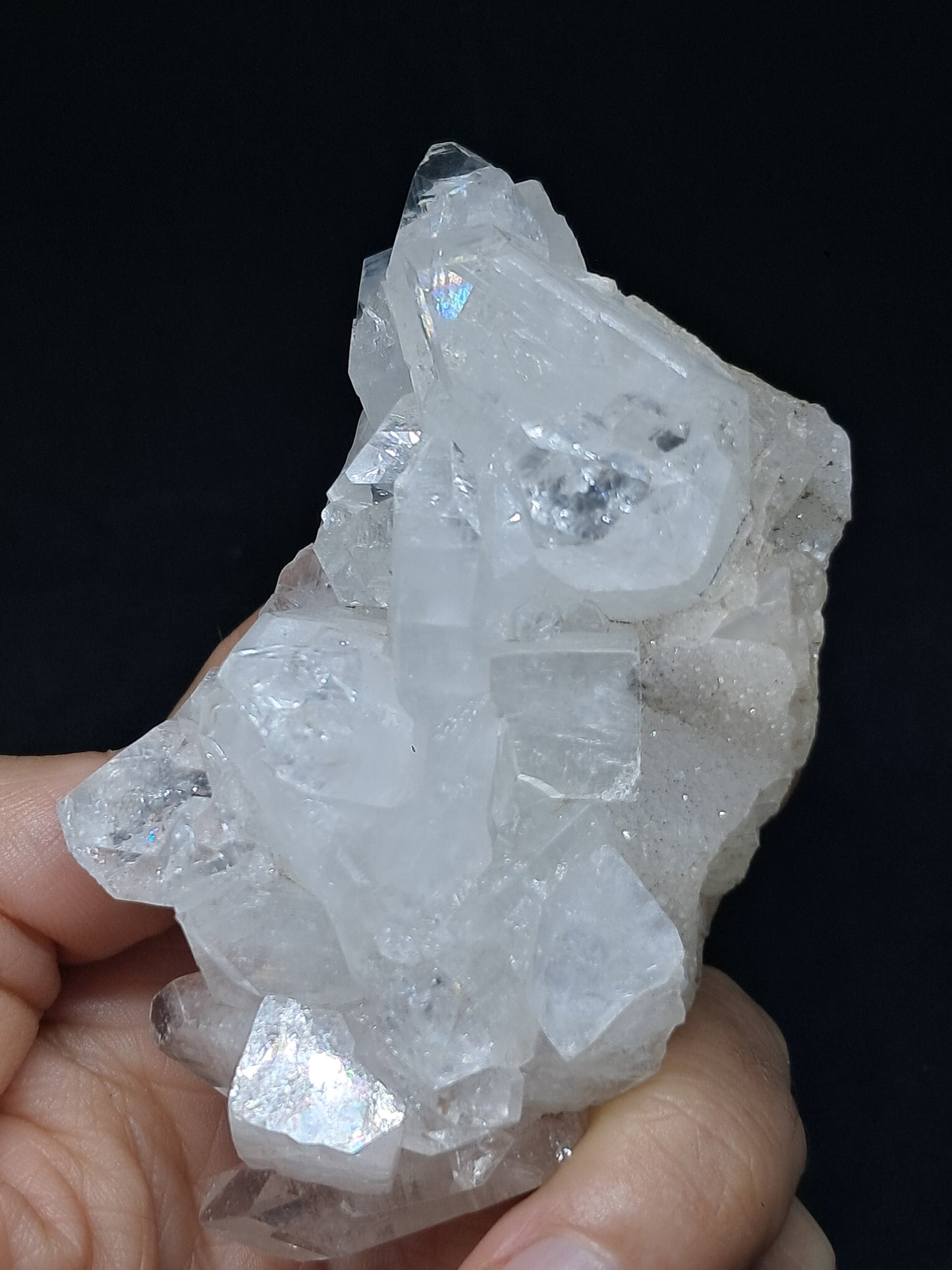 Clear Apophyllite Cluster (Ajanta) Natural Crystal | Mineral Specimen #AP41