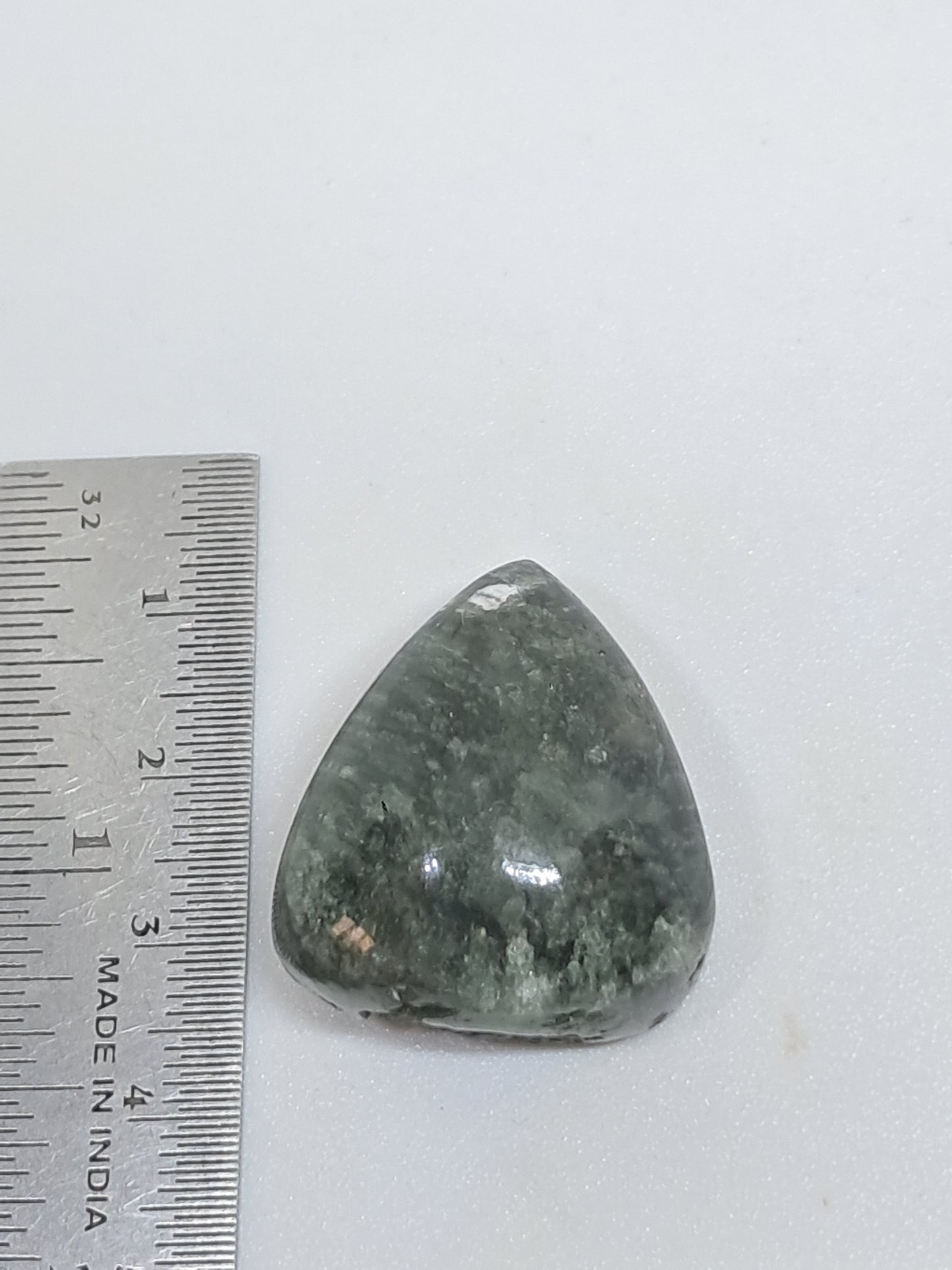 Chlorite Quartz w/ Rutile (Kullu) Half Rough Half Polished | Natural Stone | Cabochon #CH50